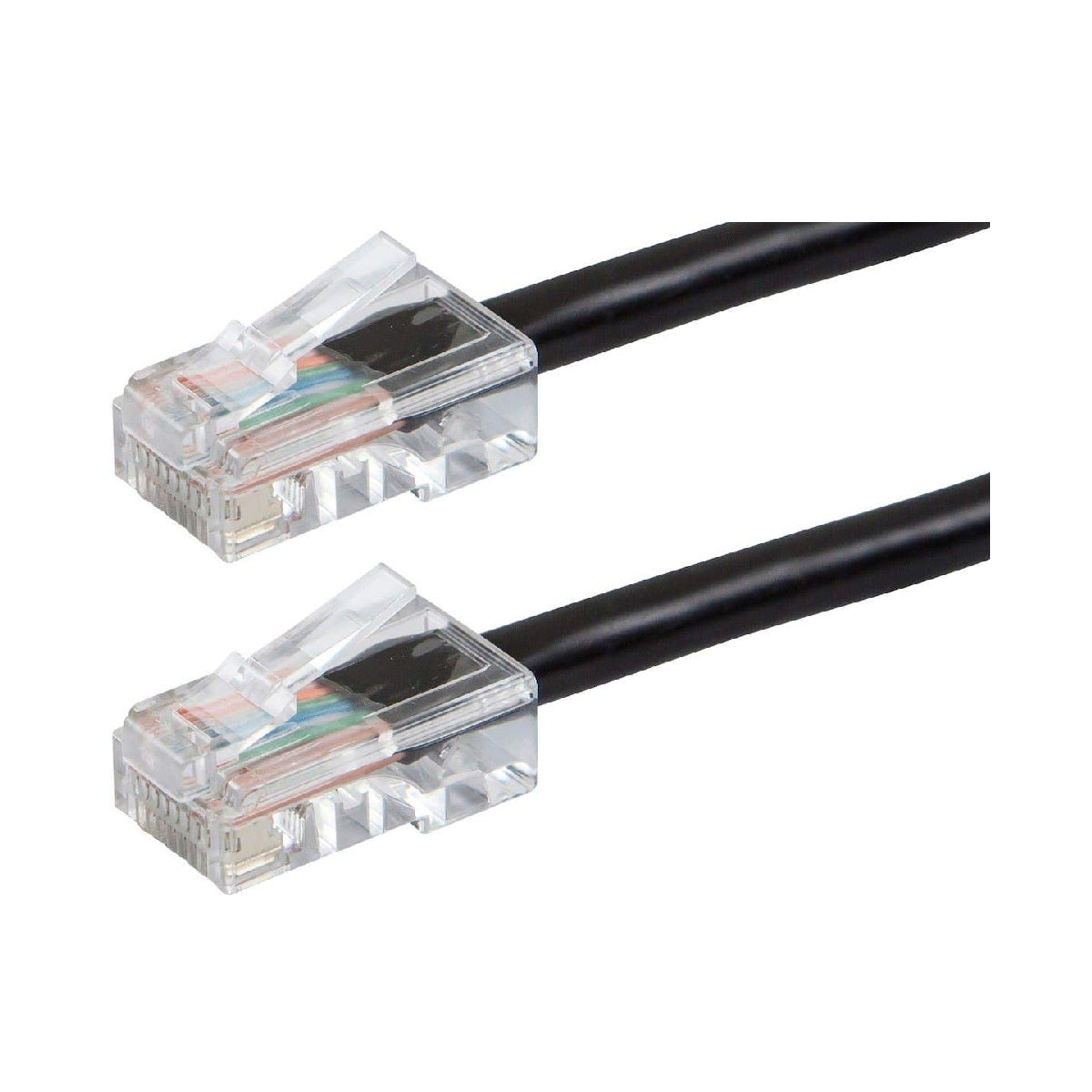 Monoprice 113401 Cat6 1ft Black Patch Cable UTP 24AWG 550MHz Pure Bare Copper RJ45 Zeroboot Series Ethernet Cable