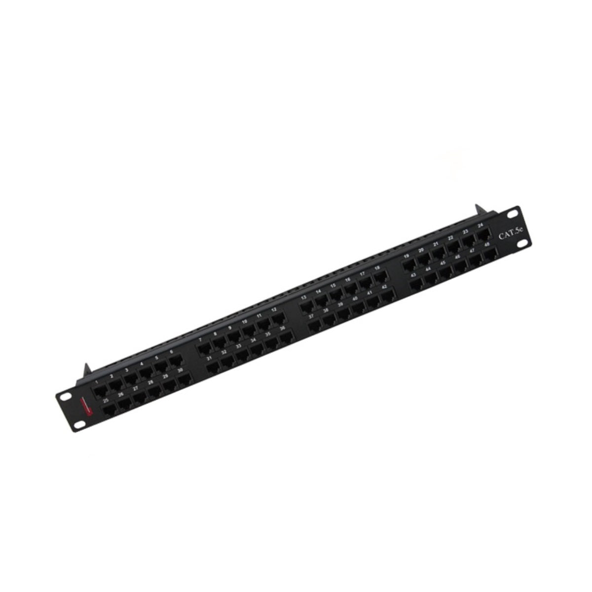 Premium-Line 175122412  CAT 5E Unshielded Patch Panel, Dual Type IDC, 24 Ports, BLACK-V1901