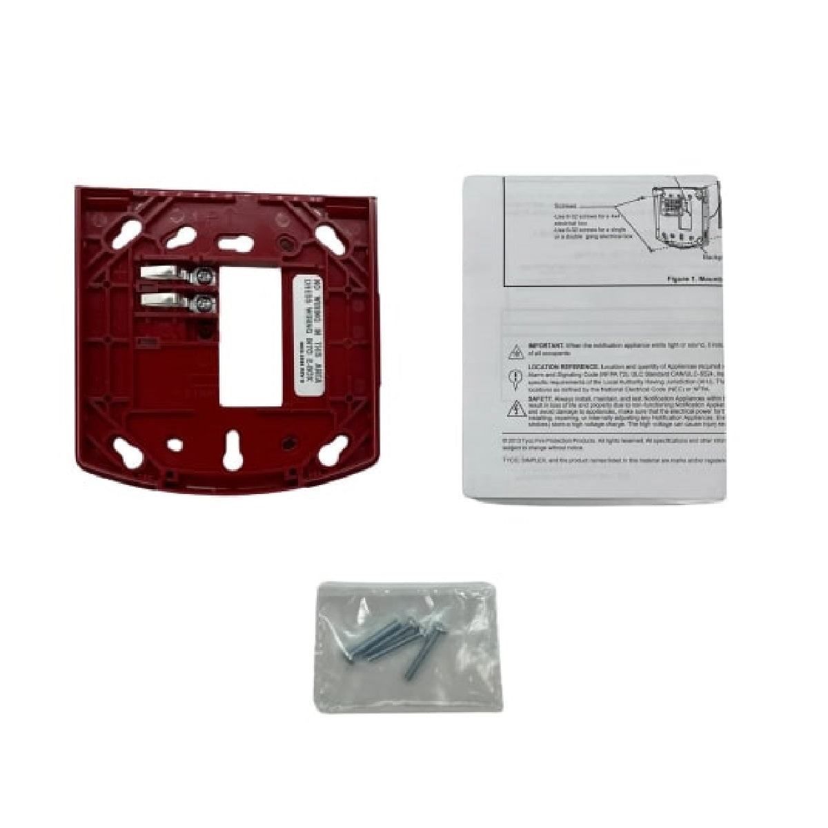 Simplex 49MP-AVVOWR Red Mounting Plate