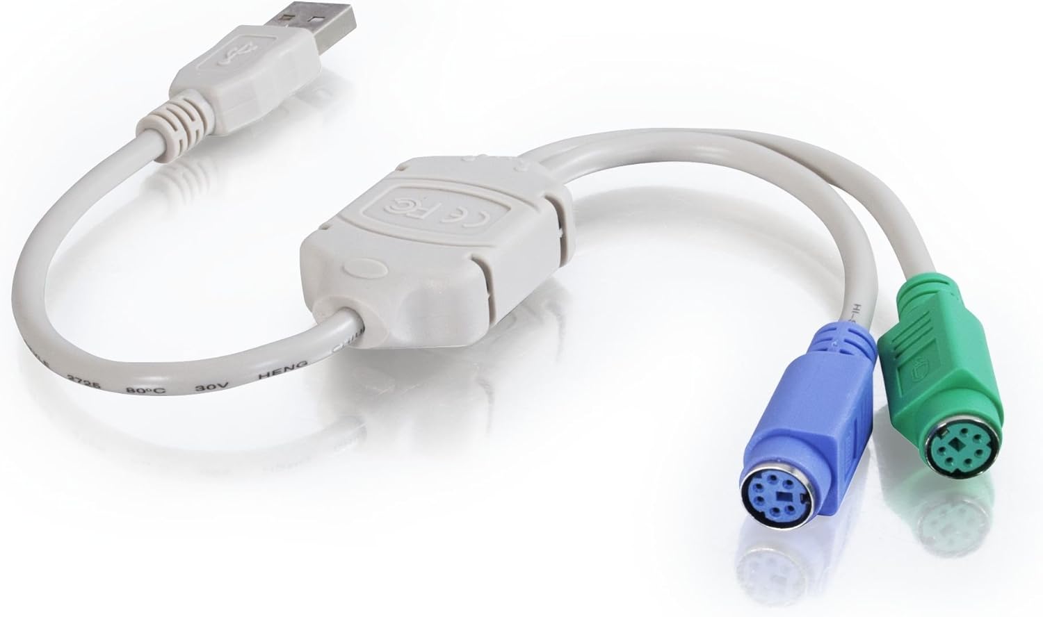 Cables to Go 27225 USB to PS/2 Keyboard/Mouse Adapter Cable 1 Foot, 0.30 Meters