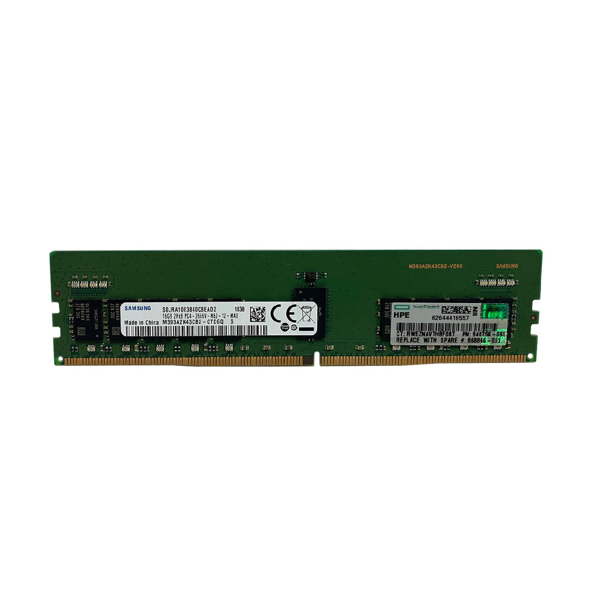 HPE 840756‑091 16 GB DDR4‑2666 RDIMM ECC Registered SmartMemory Module