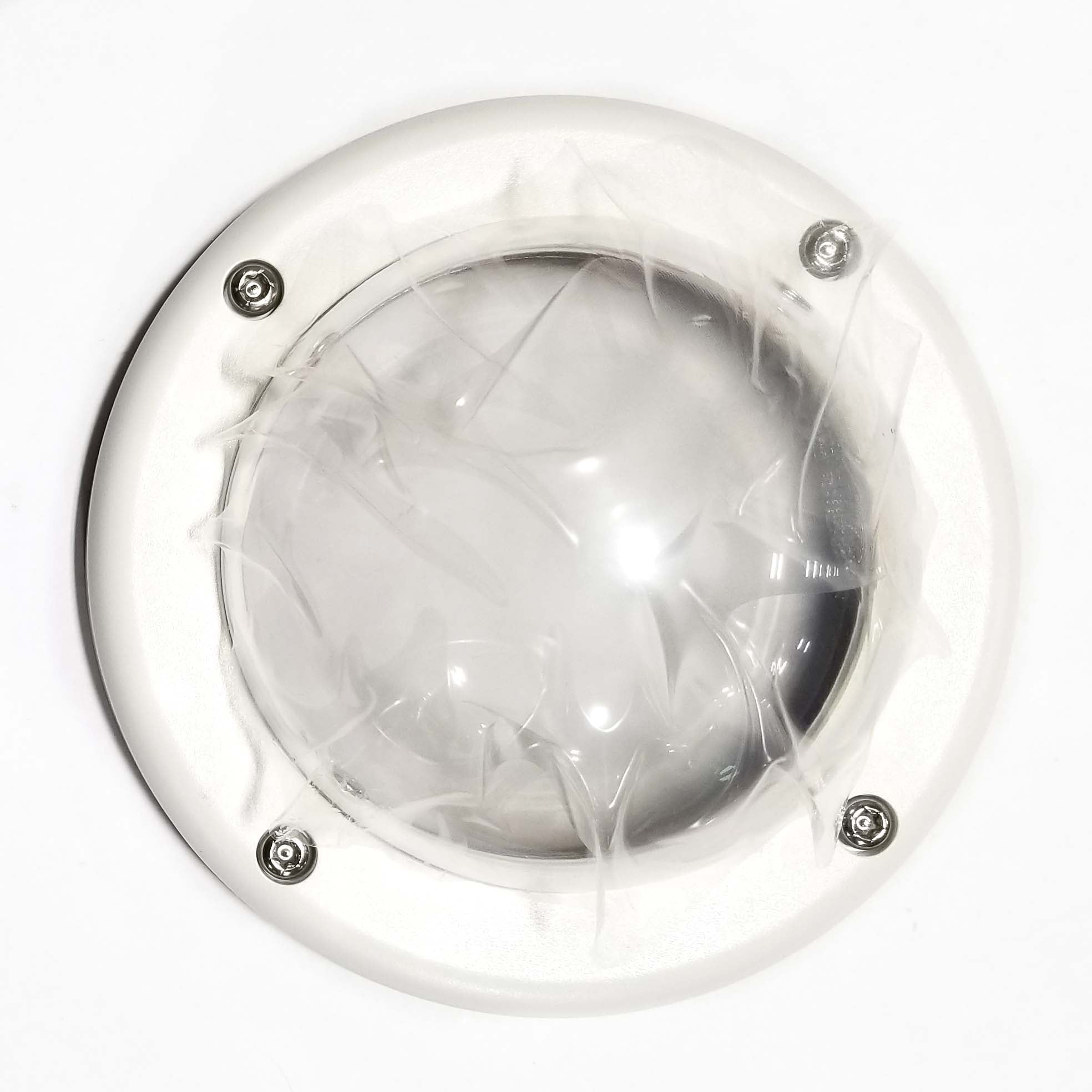 American Dynamics ADCWBTRC Clear Bubble White Trim Ring Dome Lid