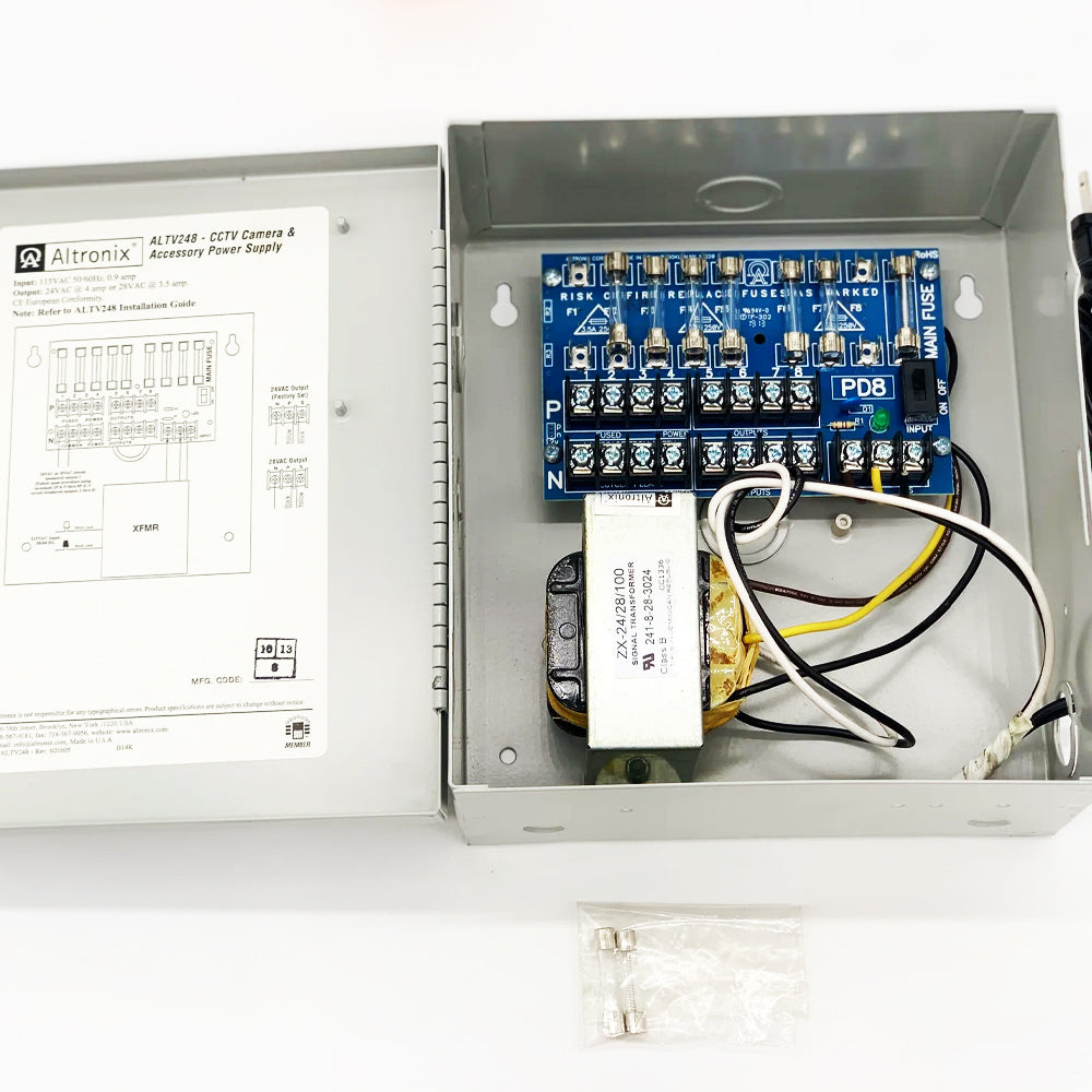 Altronix Power Supply 8 Fuse 24Vac @ 4A (Model: ALTV248)