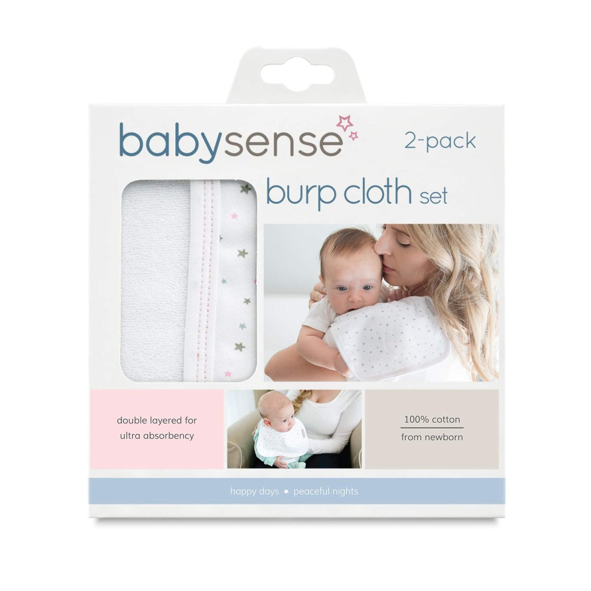 Babysense BYSE-BURPSET-PINK- Burp Cloth Set - Pink ( Pack of 45 )