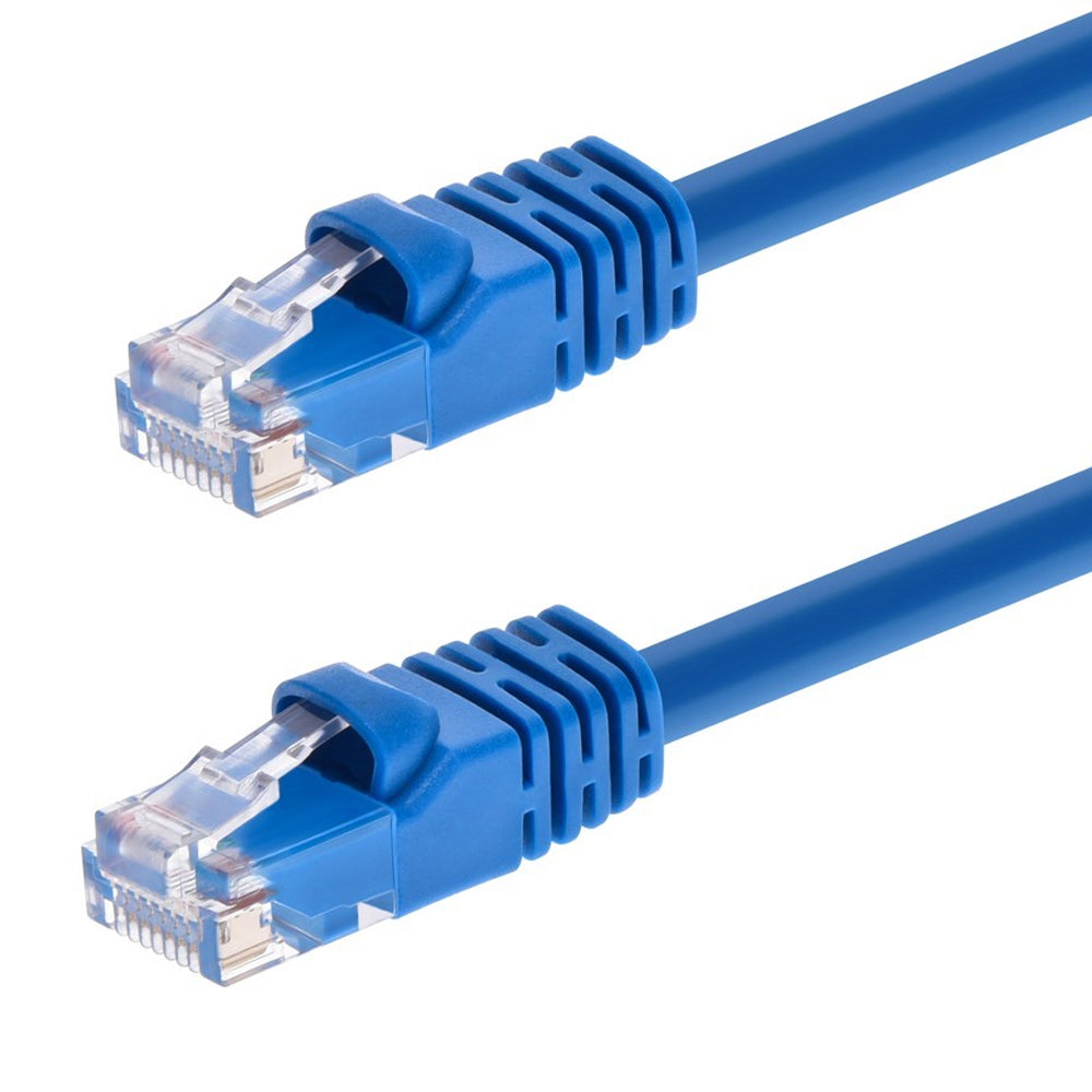Monoprice Cat6 3ft Blue Patch Cable, UTP, 24AWG, 550MHz, Pure Bare Copper, Snagless RJ45, Fullboot Series Ethernet Cable (Pack of 35)