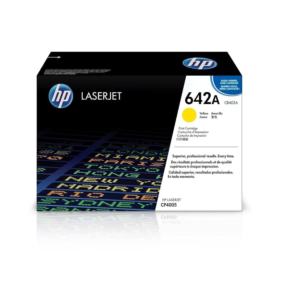 Premium Toner Cartridge CB402A-10C 642A Compatible Toner Cartridge Replacement for HP CP4005 4005n 4005dn (Yellow)