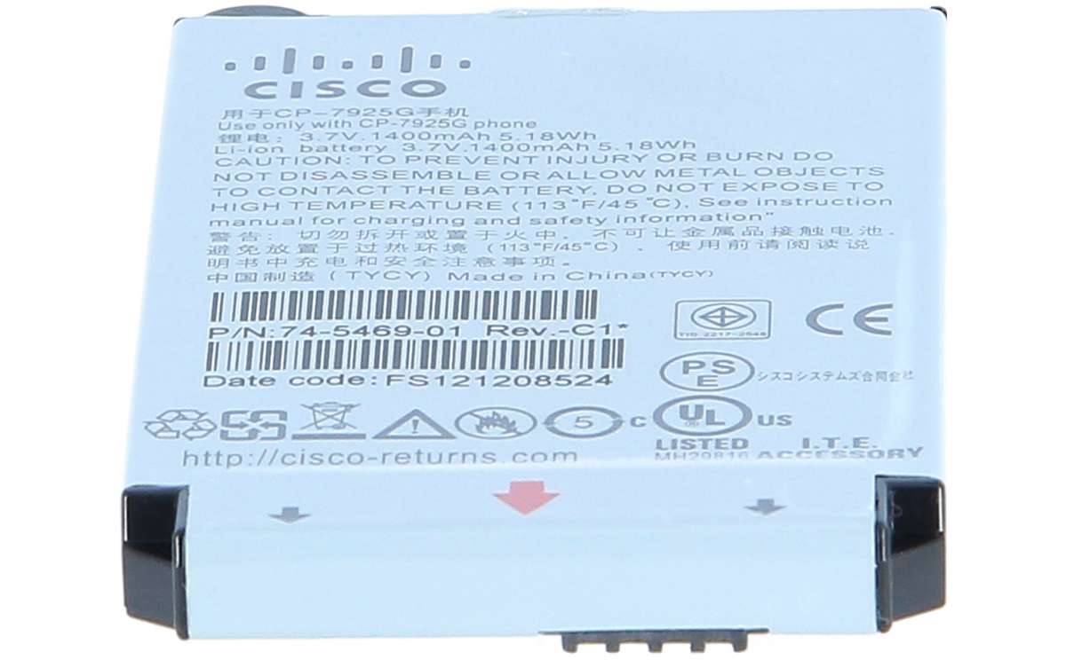 Cisco OEM CP-7925G 1500 mAh Extended Battery