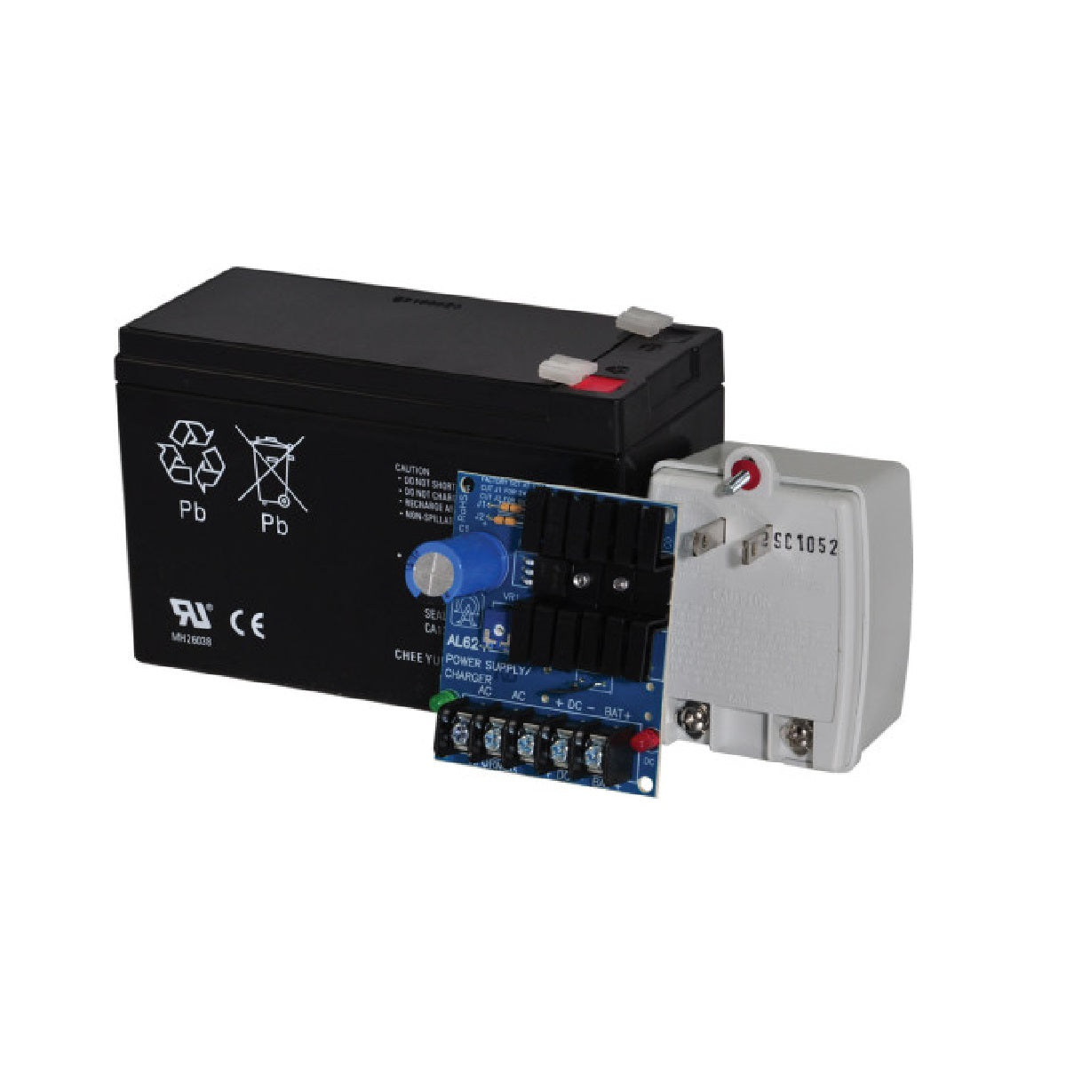 Altronix AL62412CX Linear Power Supply / Charger, Single Class 2 Output, 6/12/24VDC at 1.2A, Board, Includes BT126 and TP1620