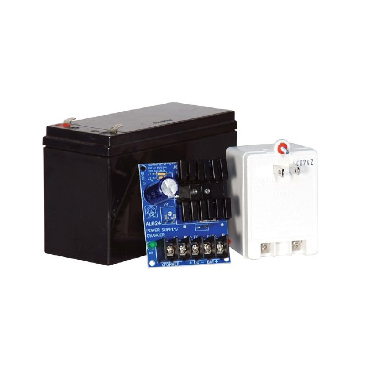 Altronix AL62412CX Linear Power Supply / Charger, Single Class 2 Output, 6/12/24VDC at 1.2A, Board, Includes BT126 and TP1620