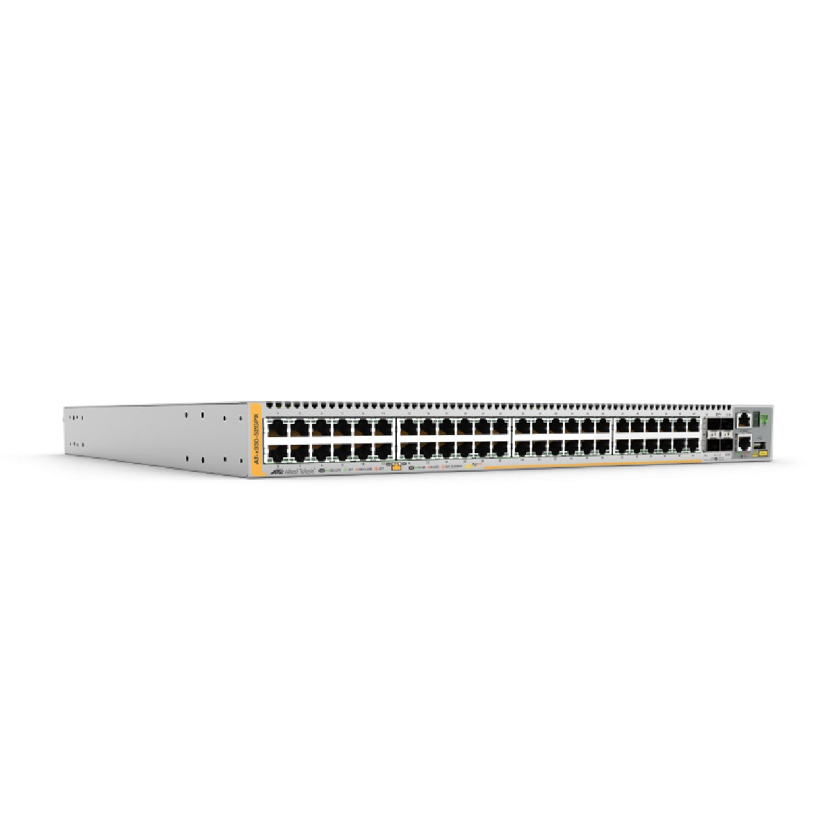 Allied Telesis AT-X930-52GPX-901 48-port 10/100/1000T PoE+ Stackable Switch with 4 SFP+ ports, Dual Hotswap PSU Bays