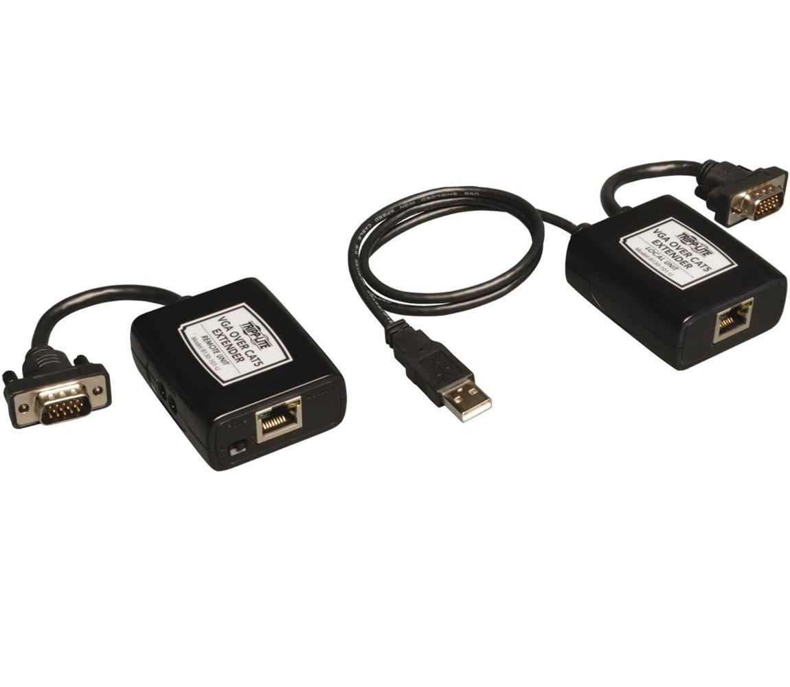 Tripp Lite B130-101-U VGA Over CAT5/6 Extender Kit, Transmitter/Receiver for Video