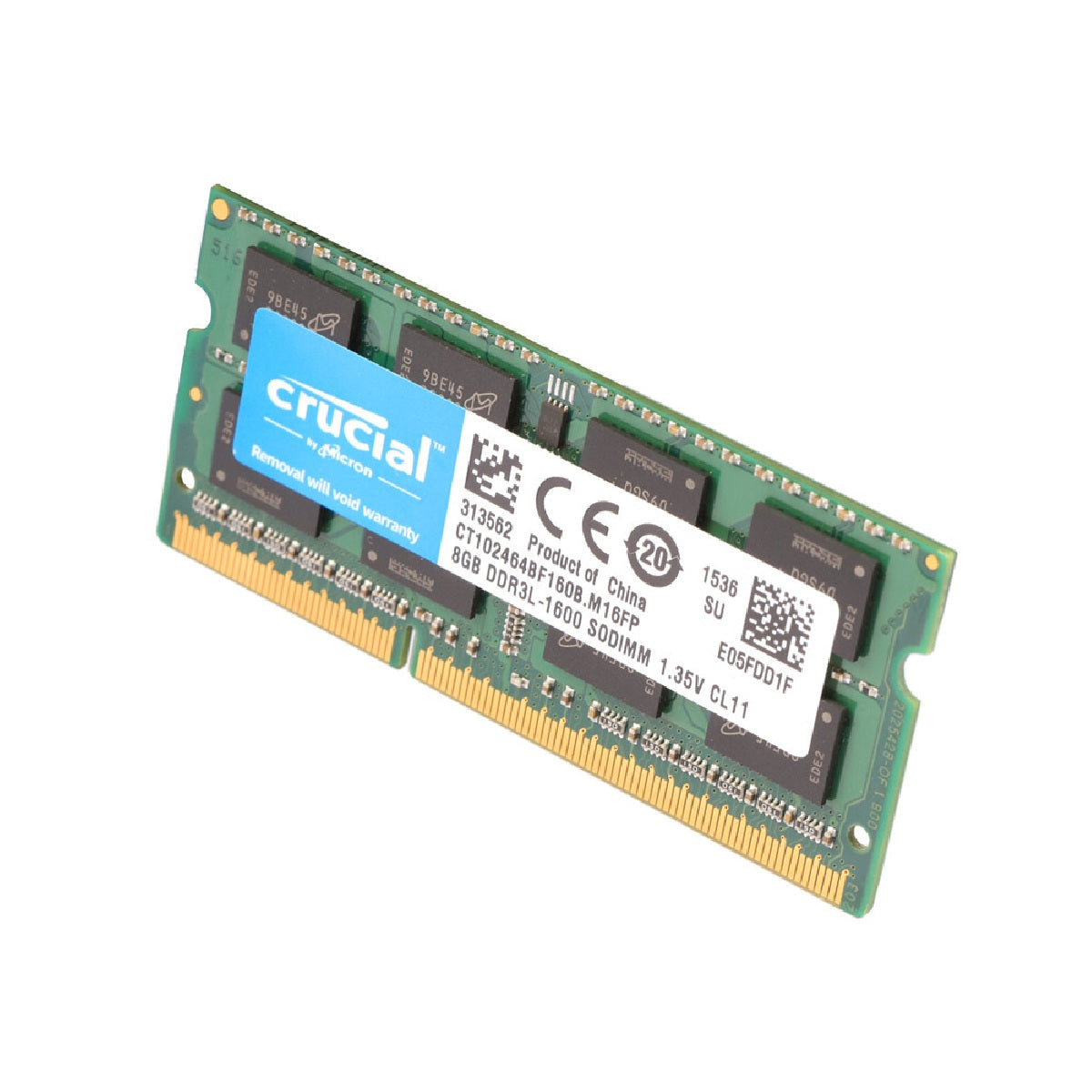 Crucial CT102464BF160B.M16FN-RAM 8GB PC3-12800S DDR3-1600 SODIMM Laptop Memory