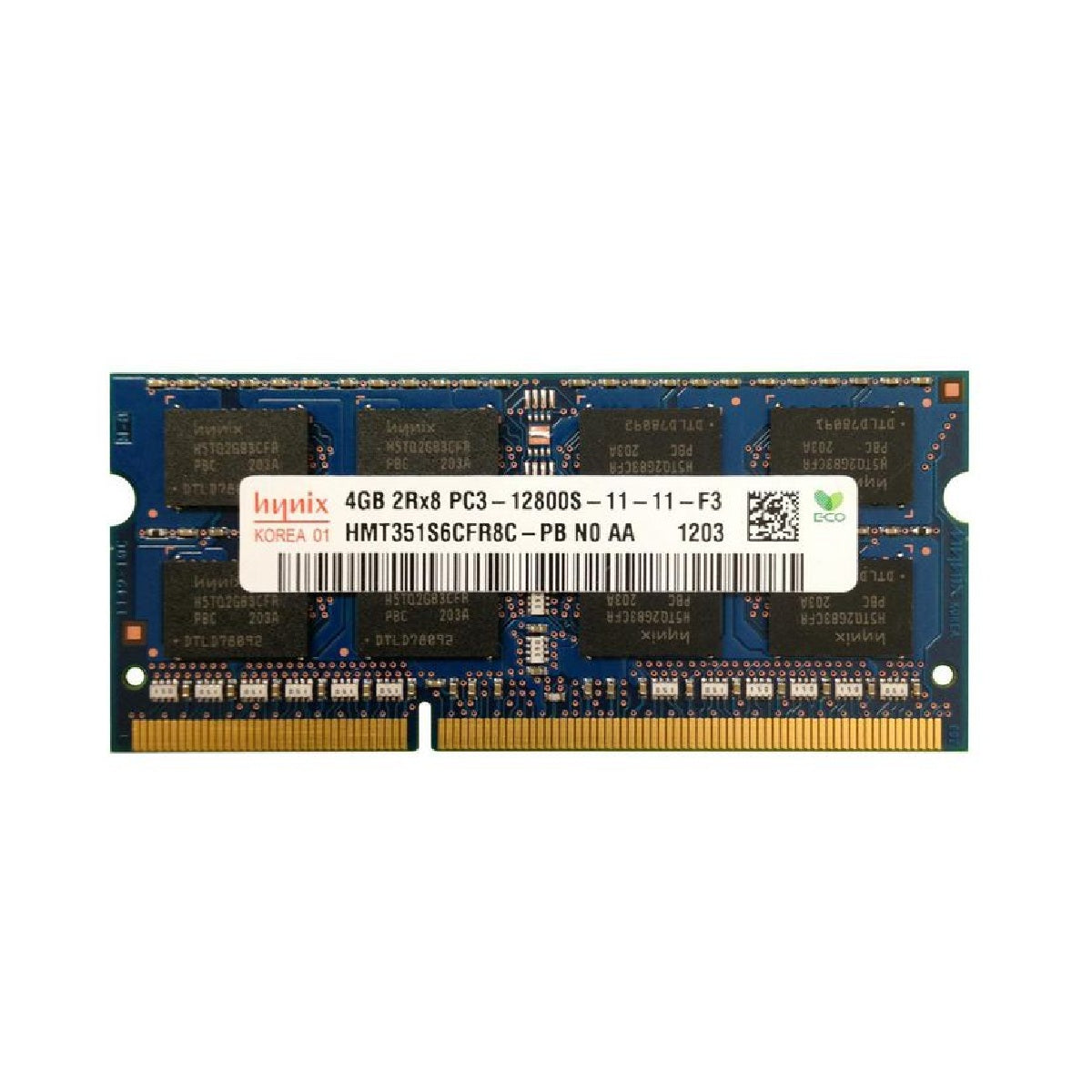 SK Hynix HMT351S6CFR8C-PB-RAM-PK4 8GB (2x4GB) PC3-12800S DDR3 SO-DIMM Laptop Memory (Pack of 4)