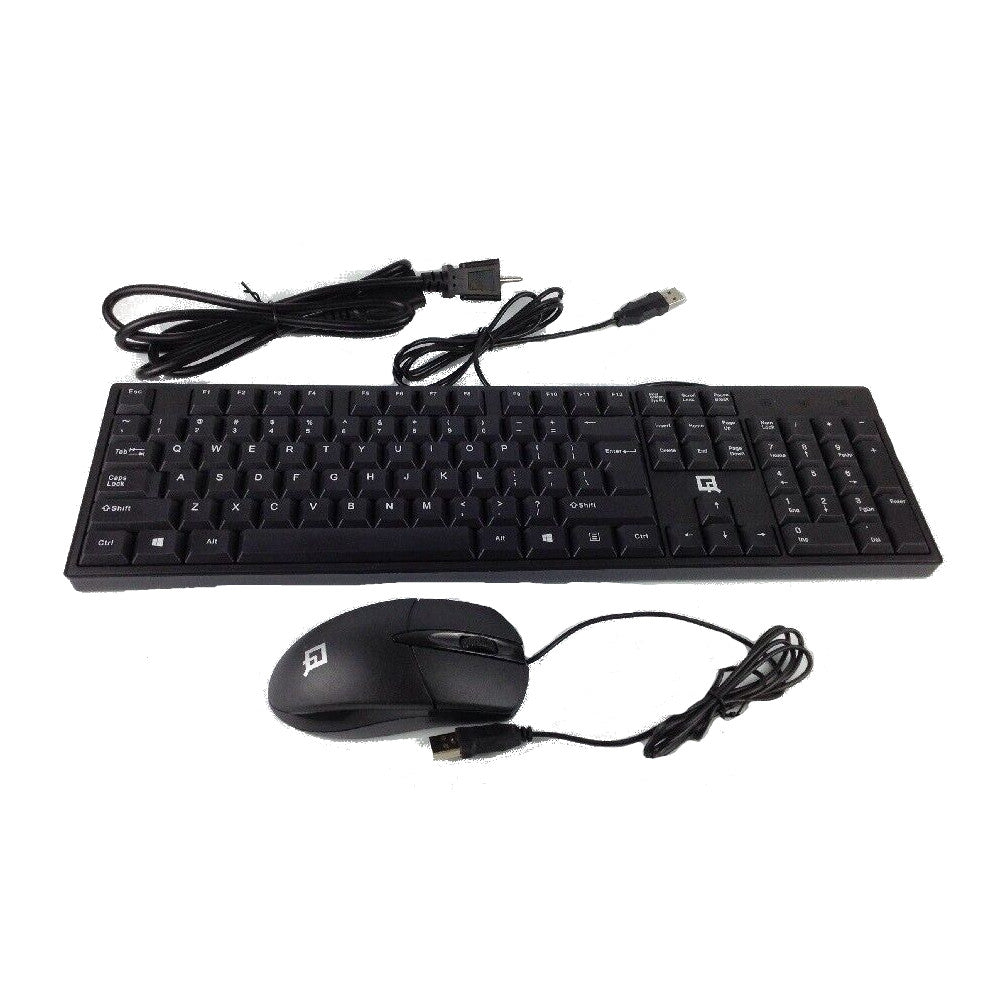 QR QR-70 Wired Keyboard w/ Optical Mouse