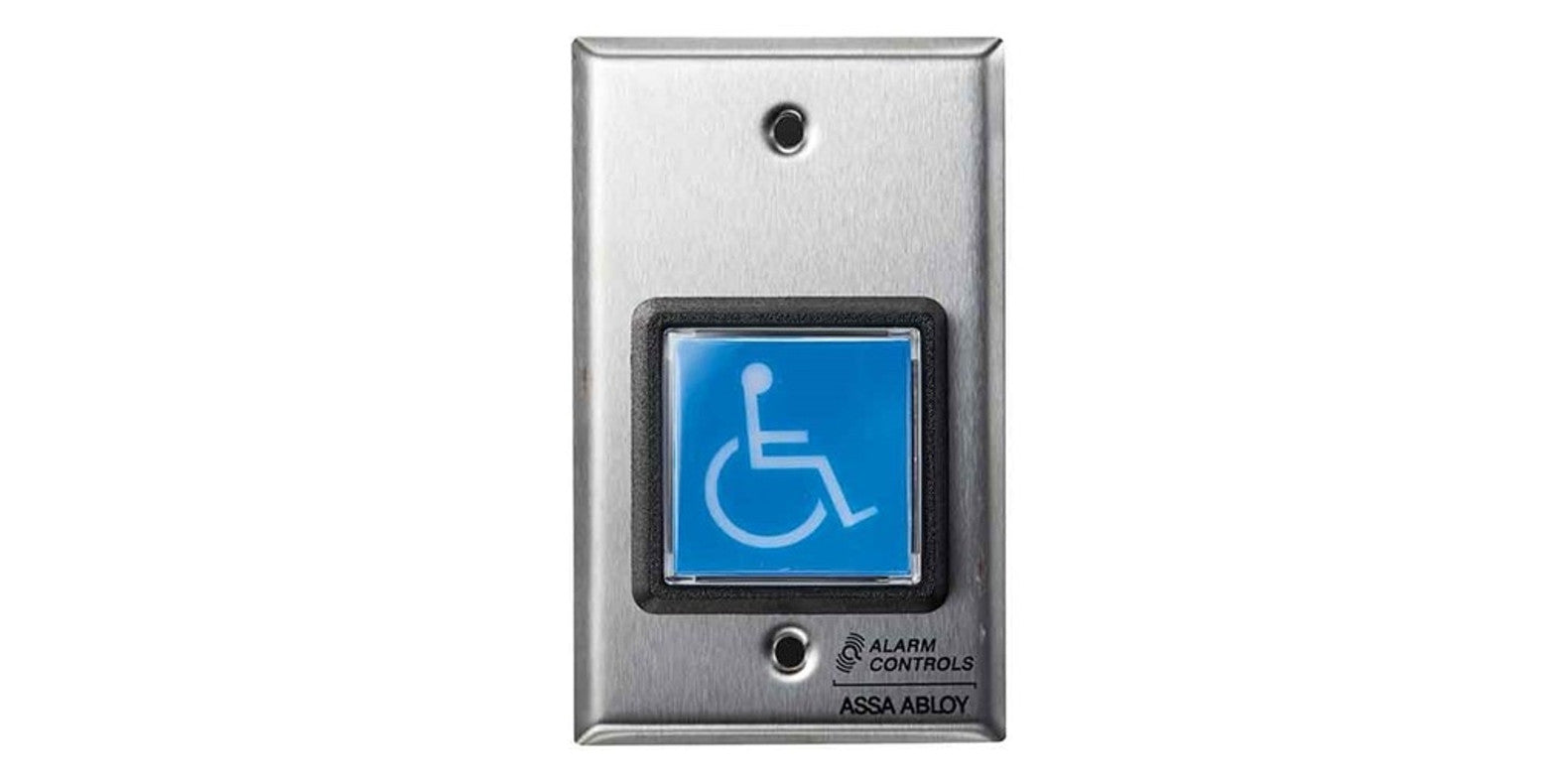 Alarm Controls TS-4 2" Square Push Button, Single Gang, ADA Logo, SPDT