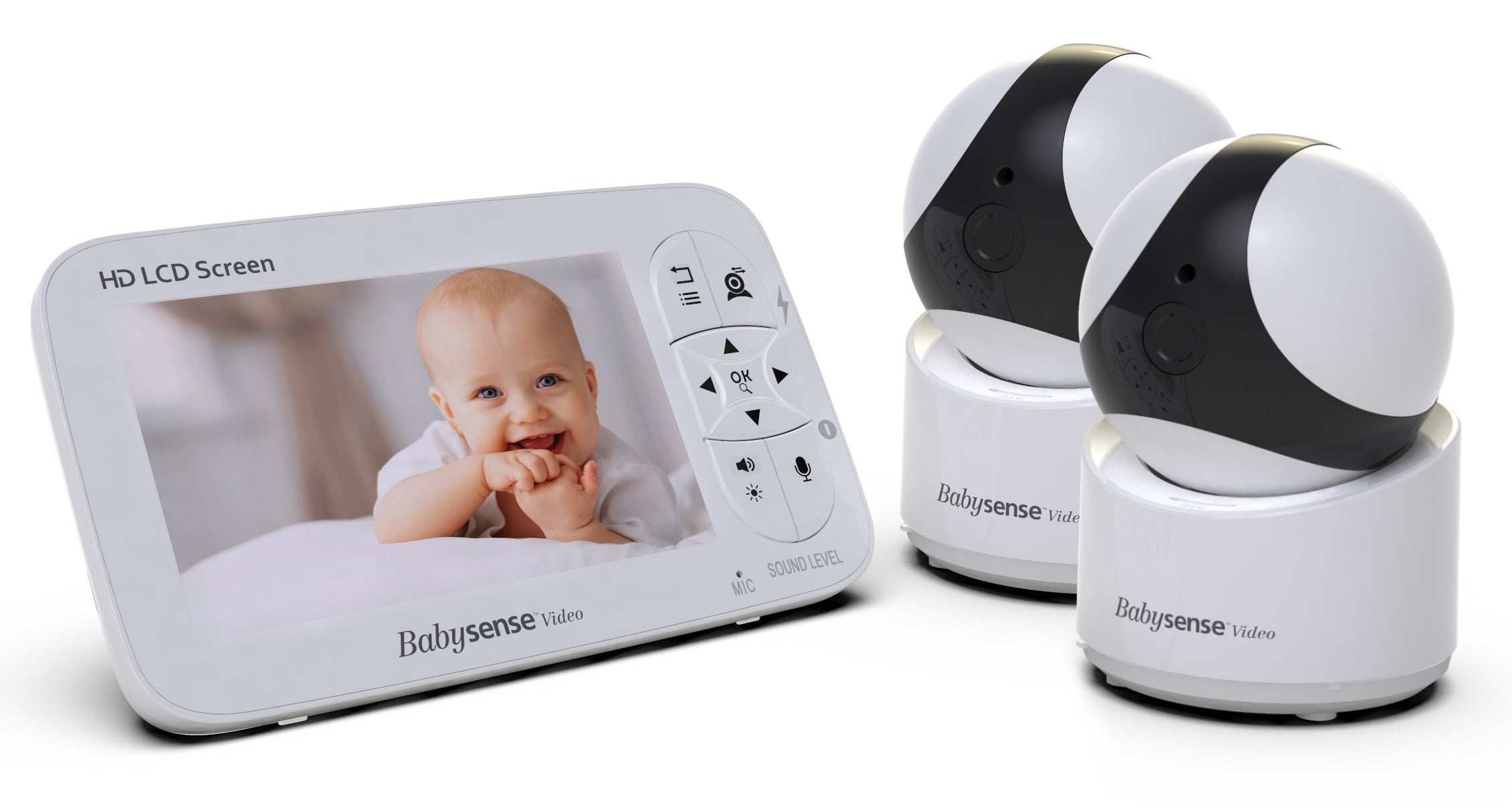 Babysense V65-2US 720P HD Digital Video Baby Monitor with 2 Cameras