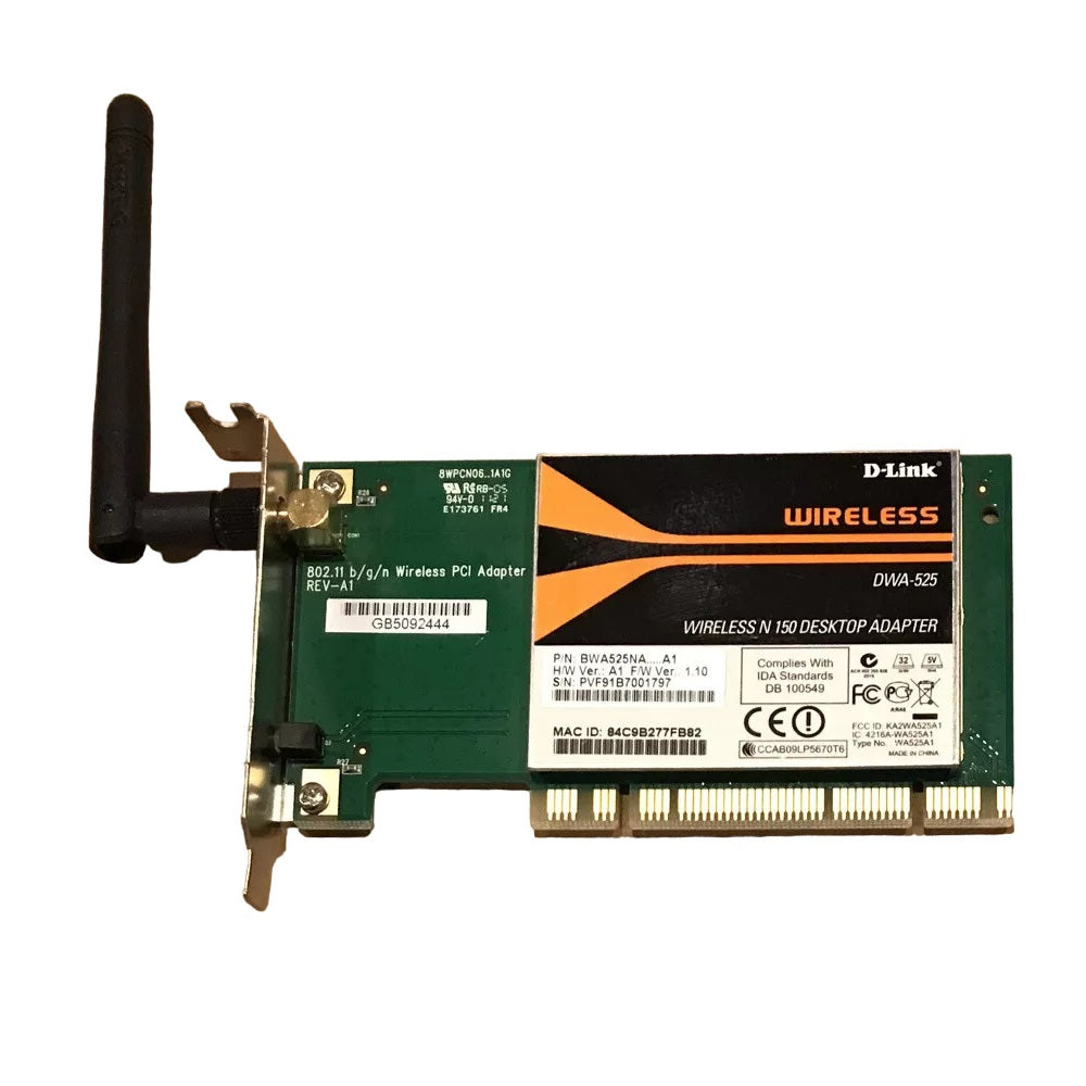 D-Link DWA-525 Wireless N 150 PCI Network Adapter