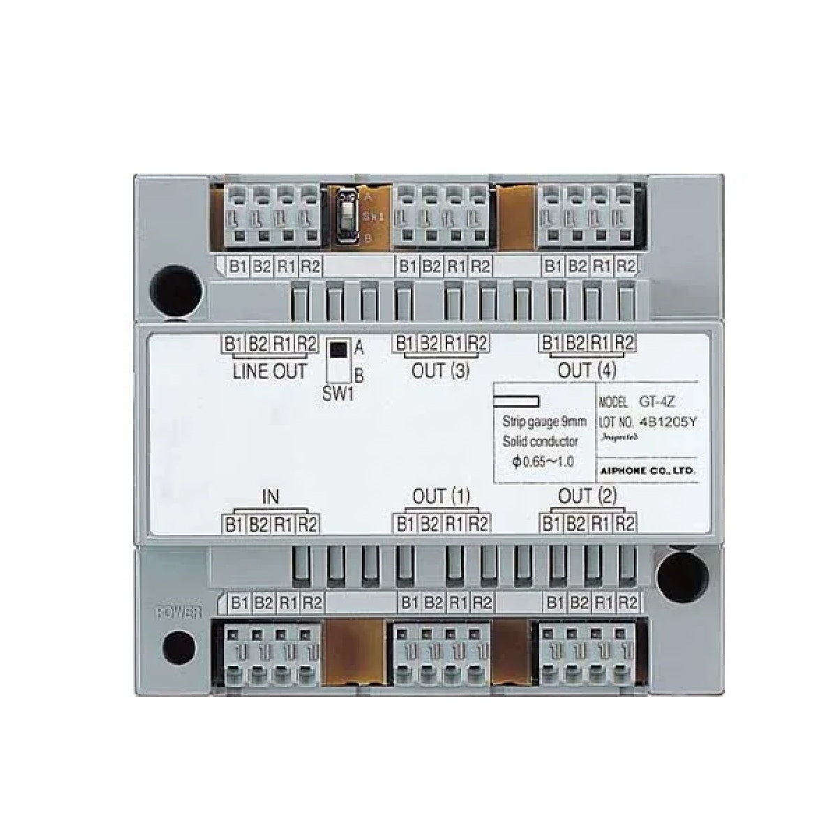 Aiphone GT-4Z 4-Way Video Distribution Adapter for the GT Apartment Intercom System_x000D_
