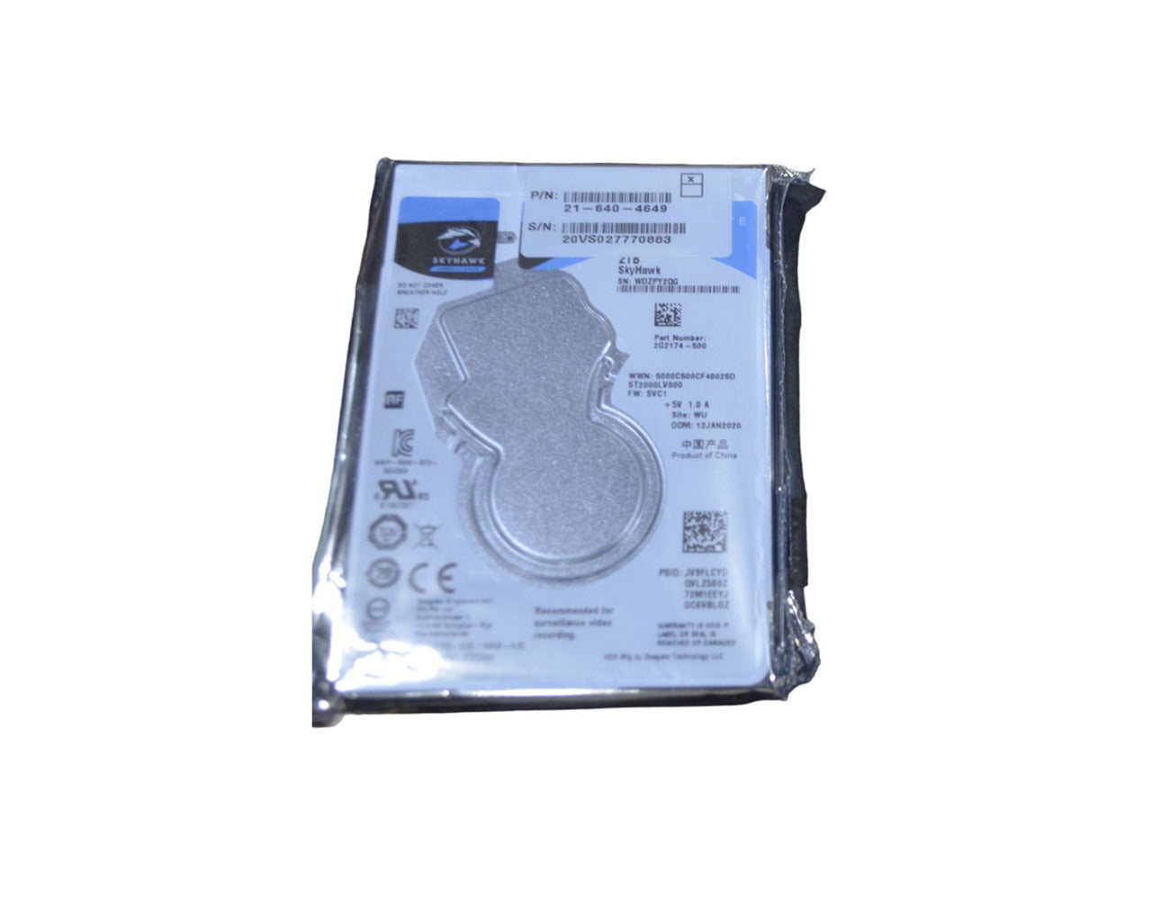Verint HDD25-KIT-2000R 2TB SkyHawk Surveillance Internal Hard Drive Kit