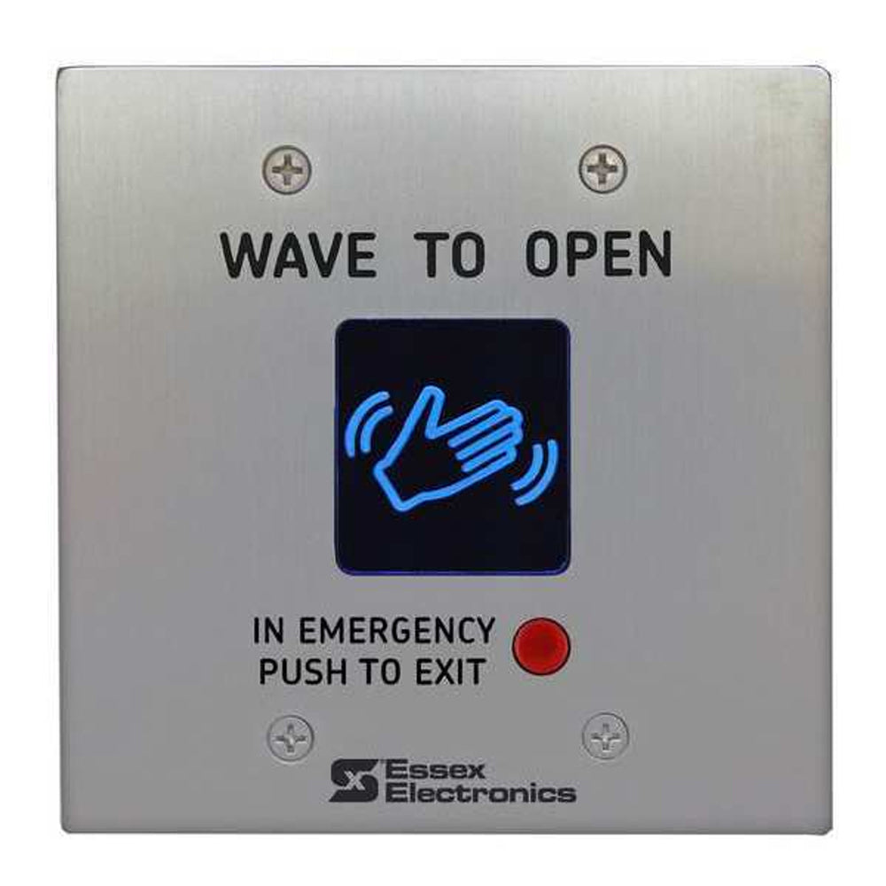 Essex HEWMO-3 Hand-E-Wave Double Gang Radius Corners with Manual Override, Stainless Faceplate