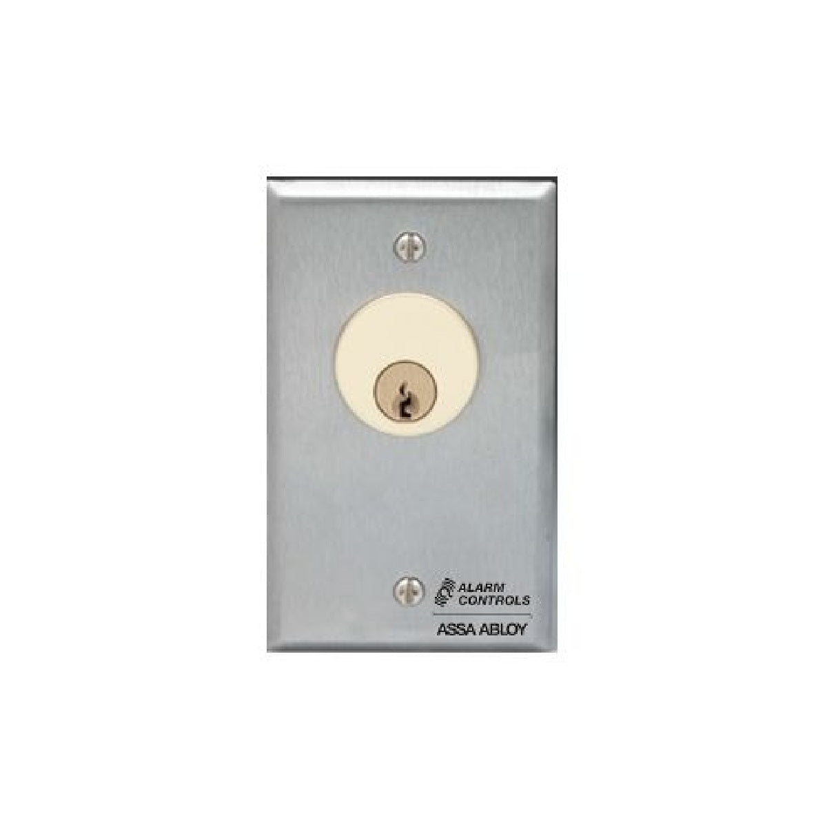 Alarm Controls MCK-4-4 MCK Series Mortise Cylinder Key Switch Station, DPDT Alternate, Single Gang