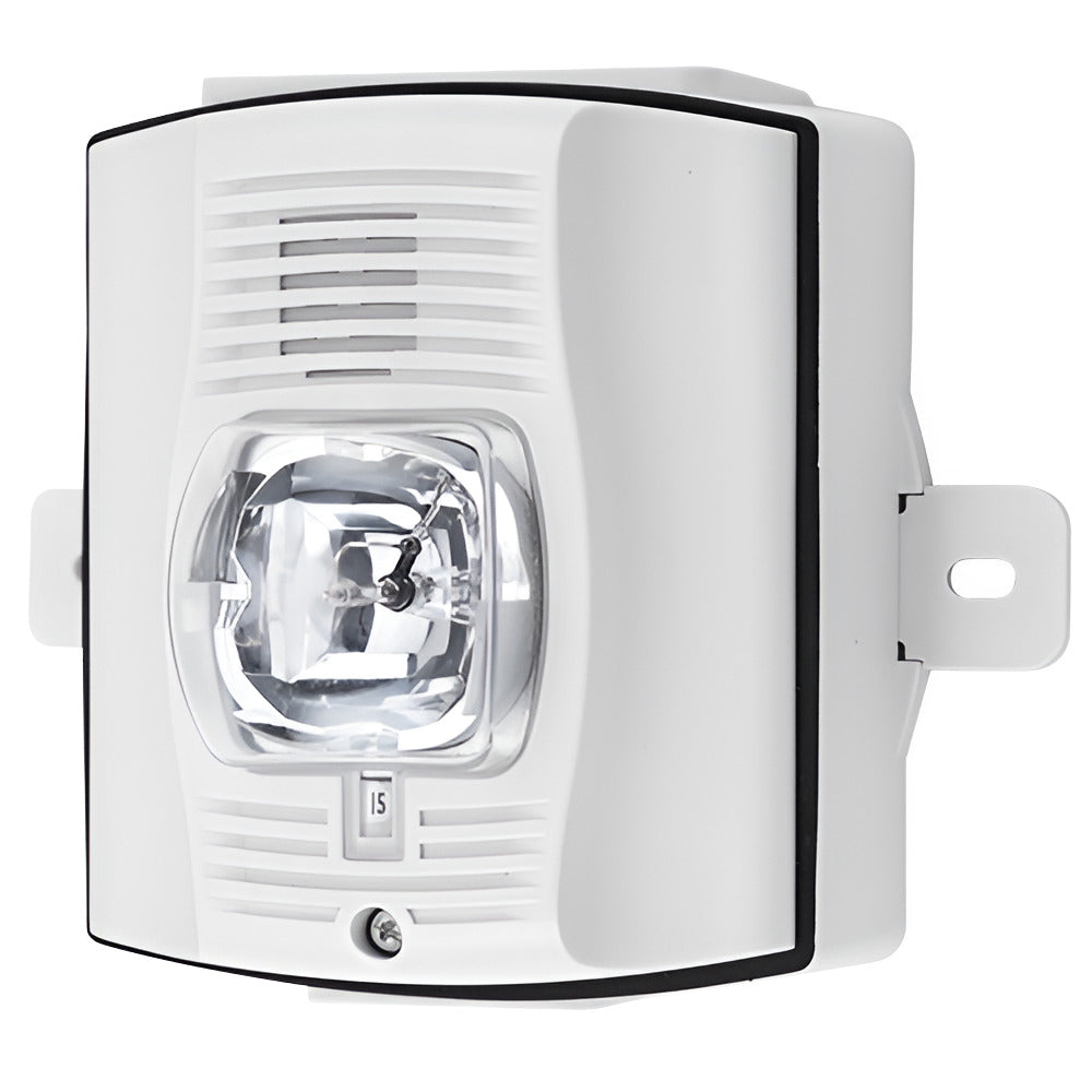 System Sensor P2WHK-P 2-Wire Outdoor Horn Strobe, High Candela, White, Wall, 12 or 24 VDC