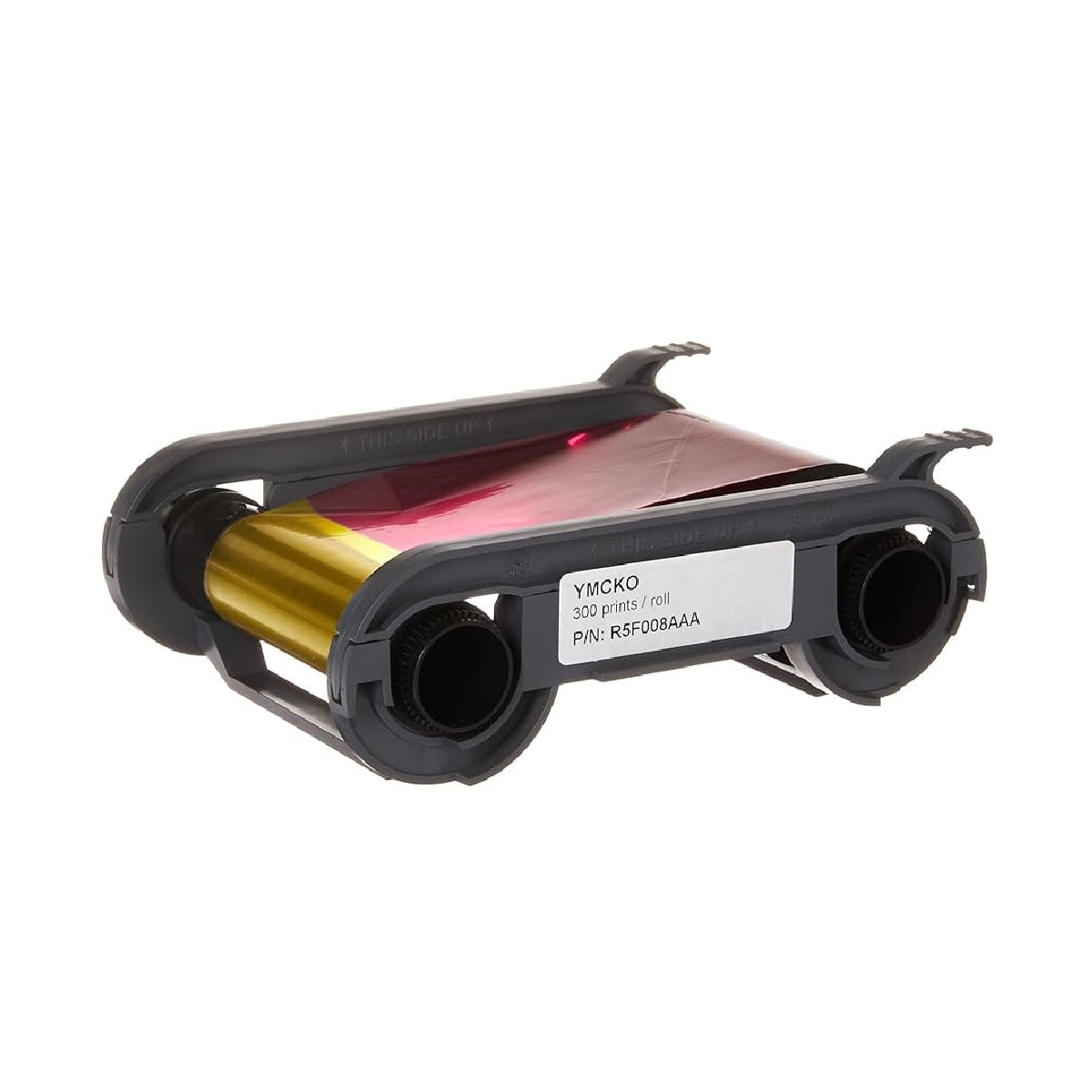 Evolis R5F008AAA Color Ribbon - YMCKO - 300 Prints with Bodno Premium CR80 30 Mil Graphic Quality PVC Cards - Qty 300