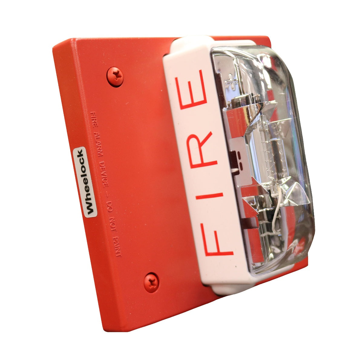 Cooper Wheelock RSSWP-24MCCH-FR | Ceiling Mount Weatherproof Fire Strobe - Red, 24VDC 135/185