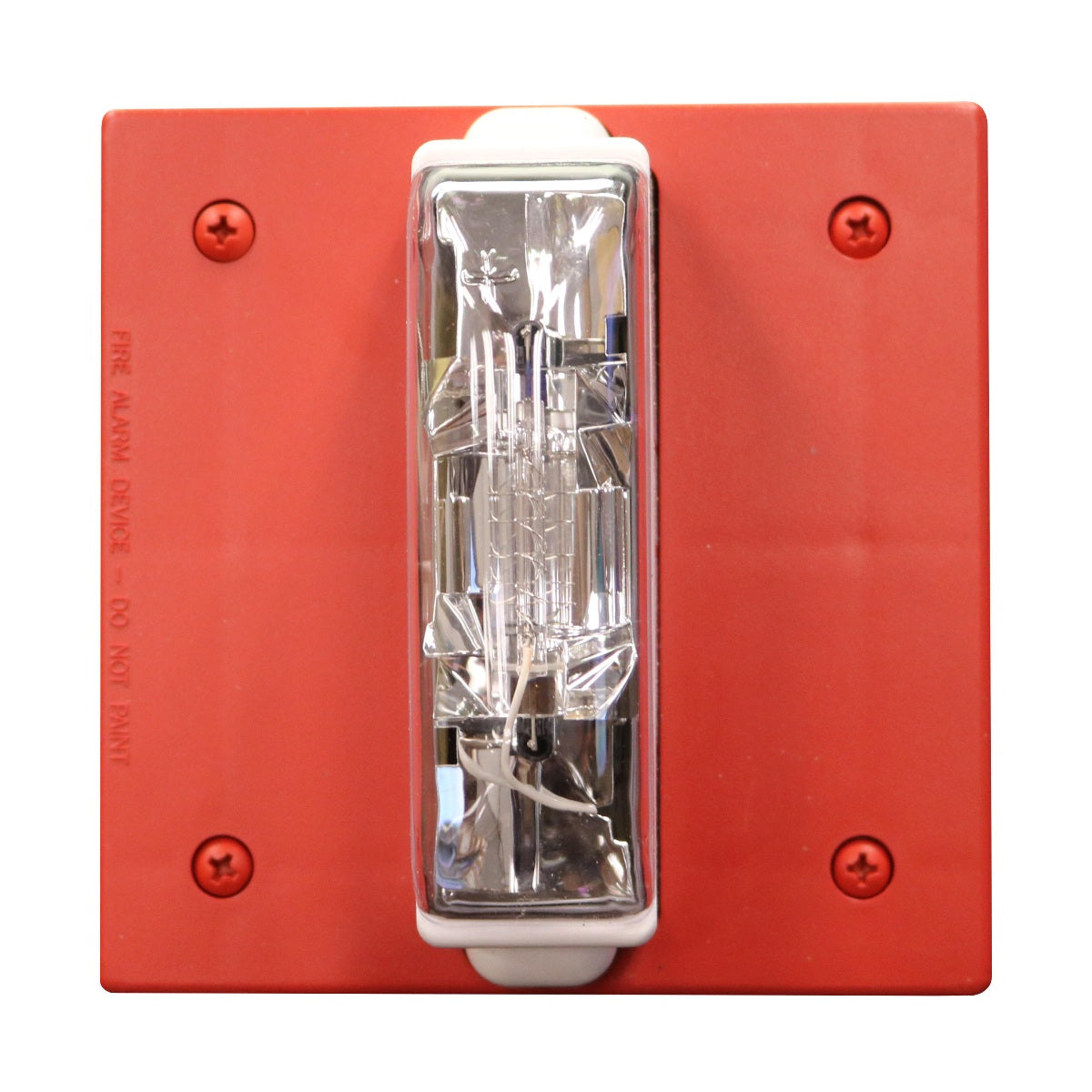 Cooper Wheelock RSSWP-24MCCH-FR | Ceiling Mount Weatherproof Fire Strobe - Red, 24VDC 135/185