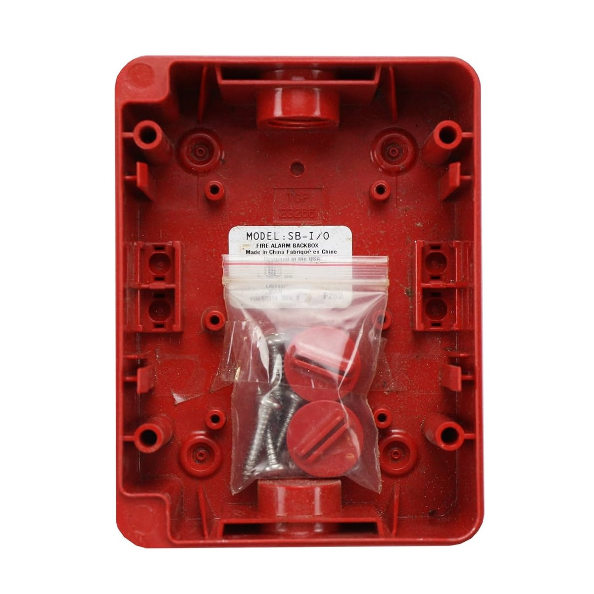 Fire-Lite Alarms SB-I/O Red Fire Alarm Indoor/Outdoor Polycarbonate Surface Mount Back Box