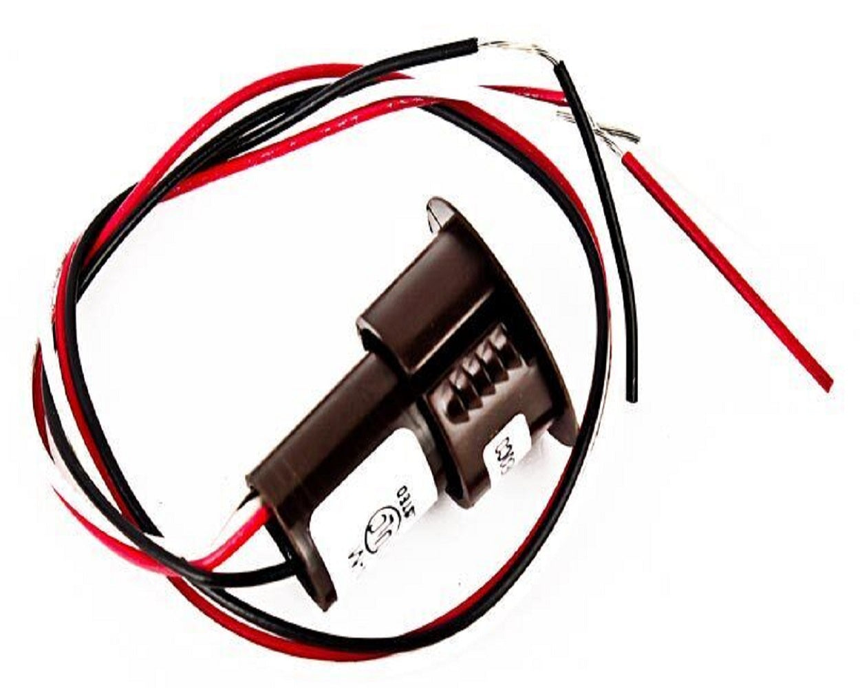 Interlogix 1076CW-M 3/4" Wide Gap Recessed Steel Door Contact w/ Wire Leads, Brown