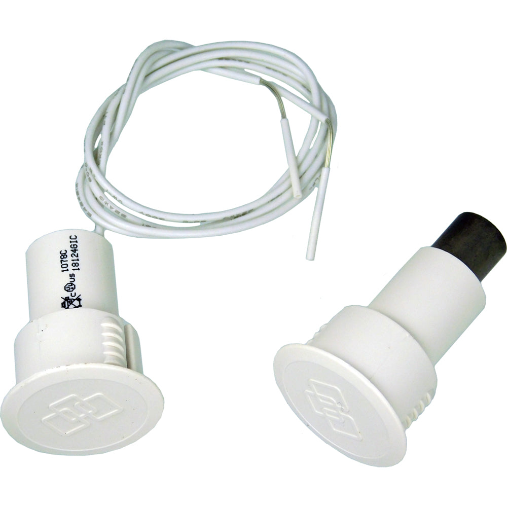 Interlogix 1076C Recessed Steel Door Magnetic Contact, White