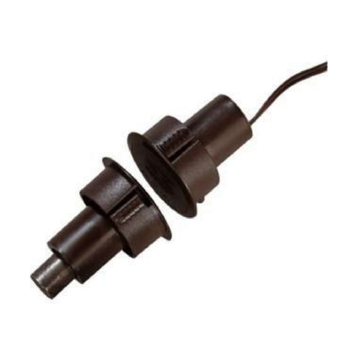 UTC Interlogix (Formerly GE Security/Sentrol) 1078CW-M Recessed Steel Door Contact, Wire Leads, 3/4" Diameter, 3/4" Wide Gap, Closed Loop, Brown