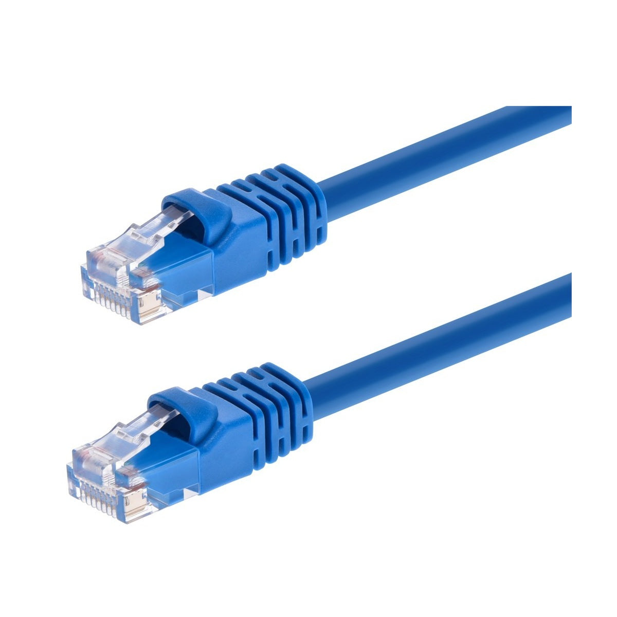 Monoprice 2114 Cat6 3ft Blue Patch Cable, UTP, 24AWG, 550MHz, Pure Bare Copper, Snagless RJ45, Fullboot Series Ethernet Cable