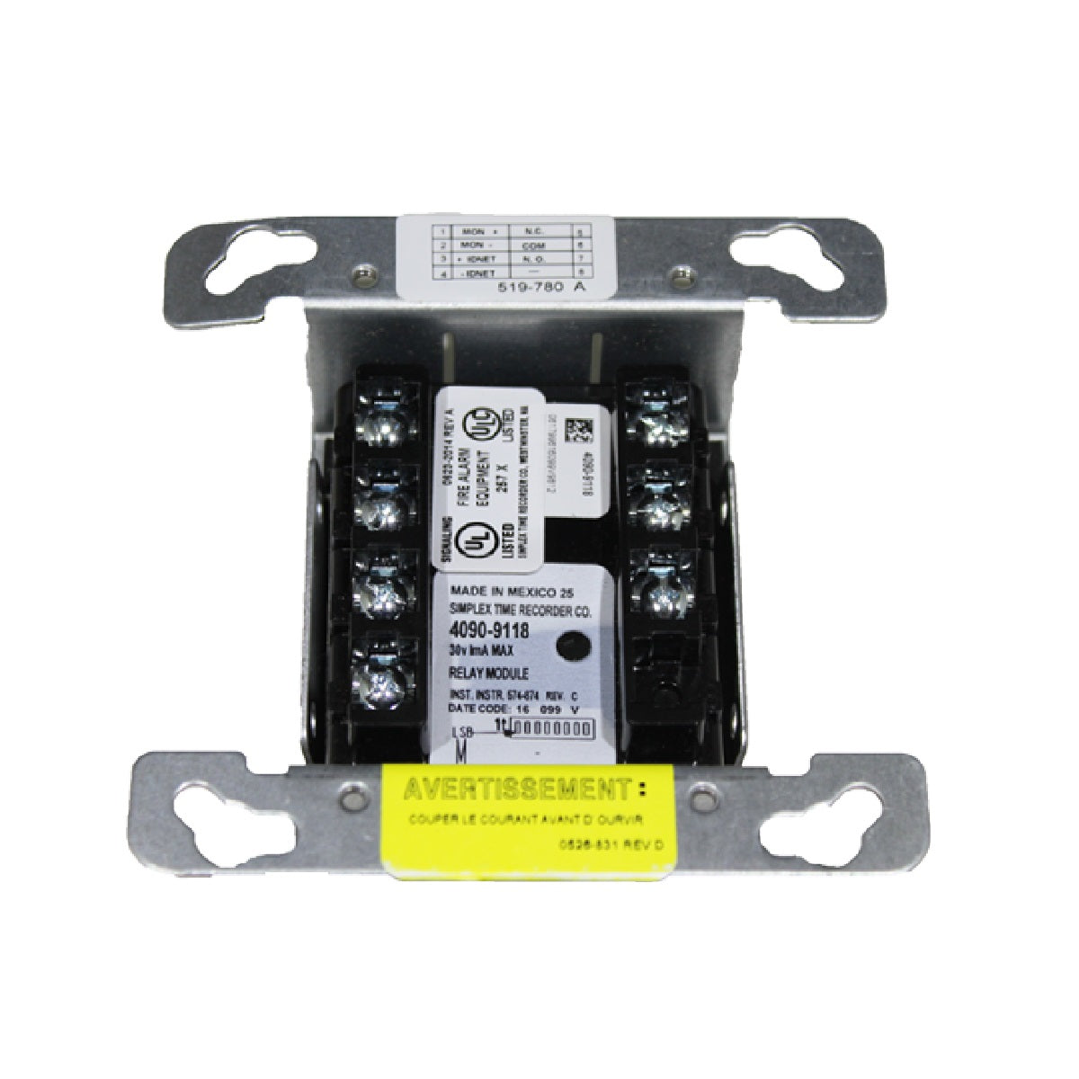 SIMPLEX 4090-9118 -  IDNET Fire Alarm Relay Module 0617996