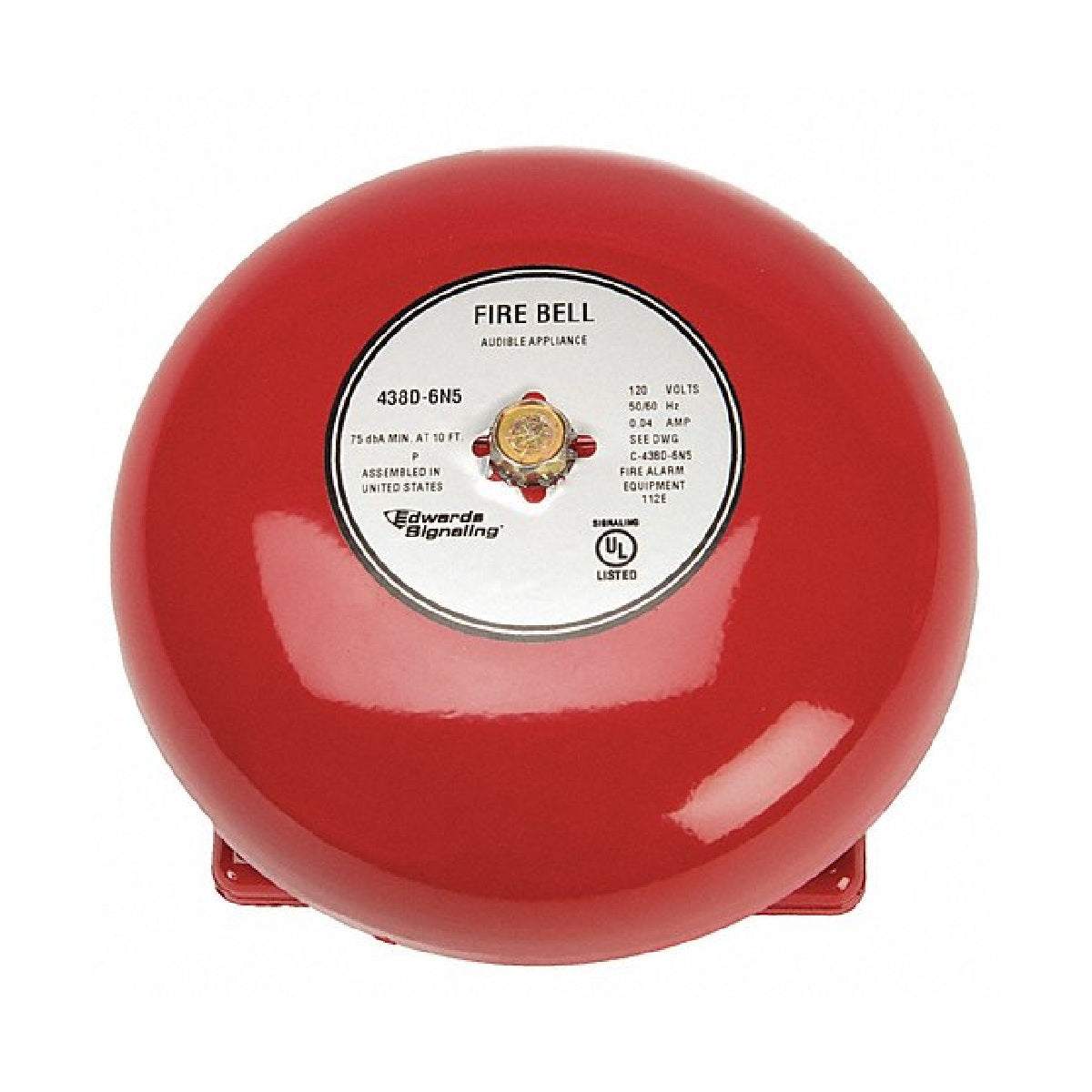 Edwards 438D-6N5-R 6" Fire Alarm Vibrating Bell