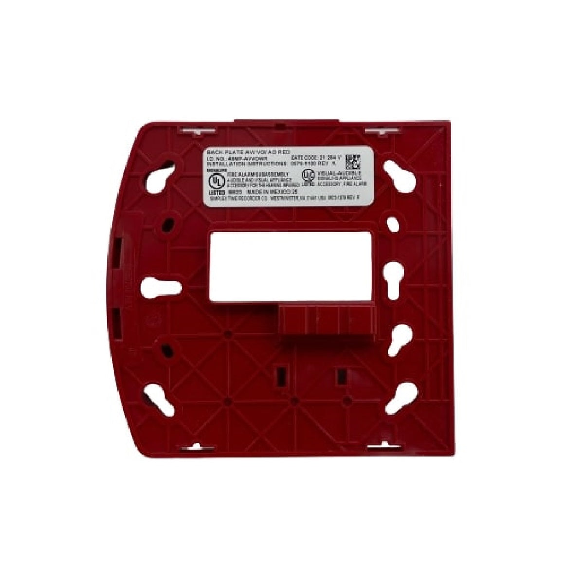 Simplex 49MP-AVVOWR Red Mounting Plate