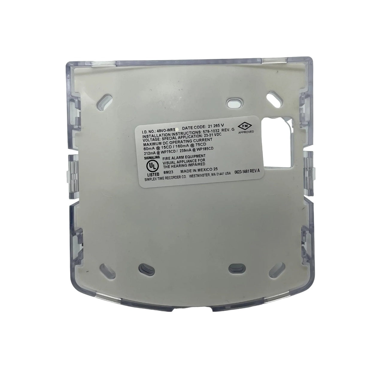 Simplex TrueAlert 49VO-WRS ES Wall-Mount Addressable Strobe