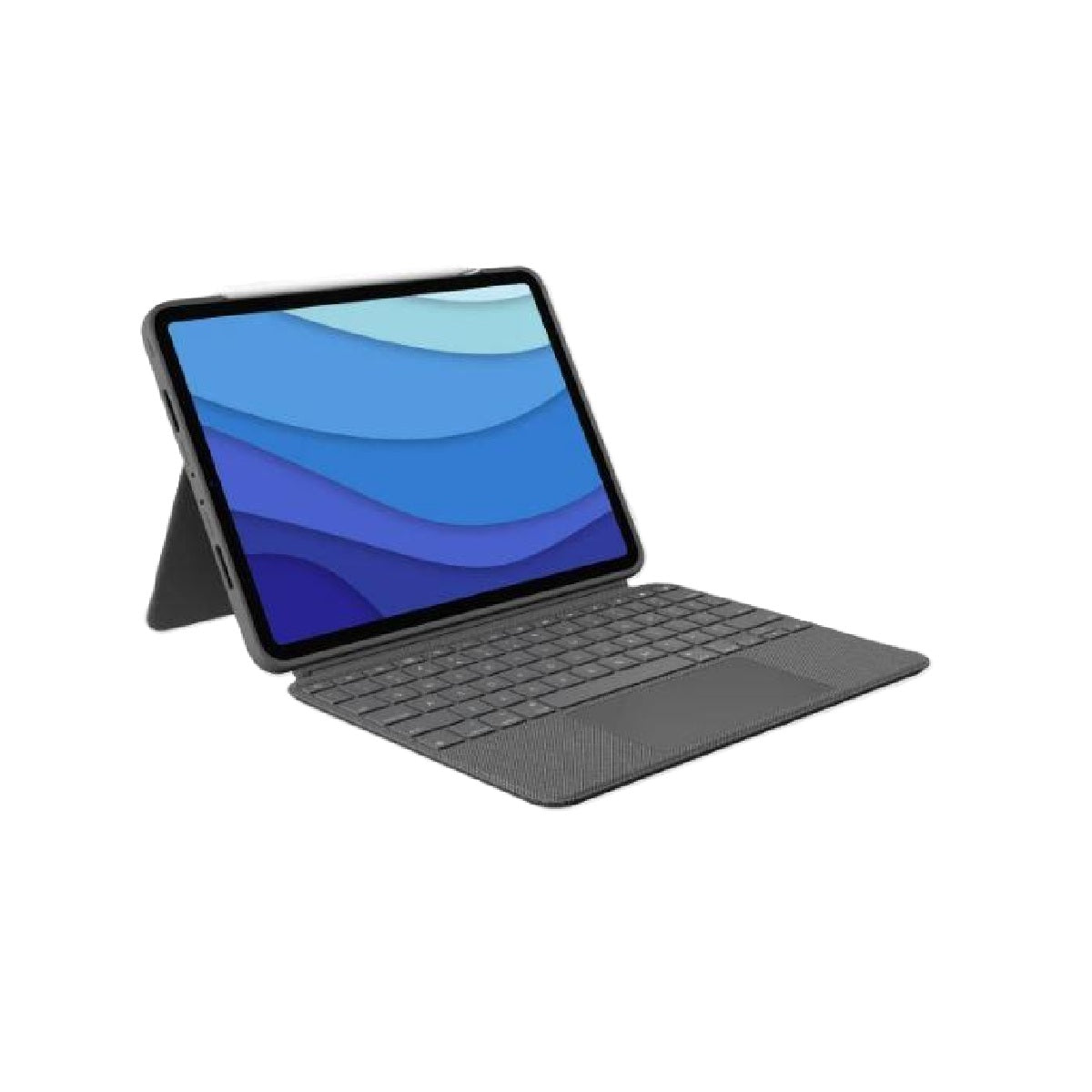 Logitech 920-010097 Combo Touch iPad Pro 12.9-inch (5th, 6th gen - 2021, 2022) Keyboard Case - Detachable Backlit Keyboard with Kickstand, Click-Anywhere Trackpad, Smart Connector - Oxford Gray; USA Layout