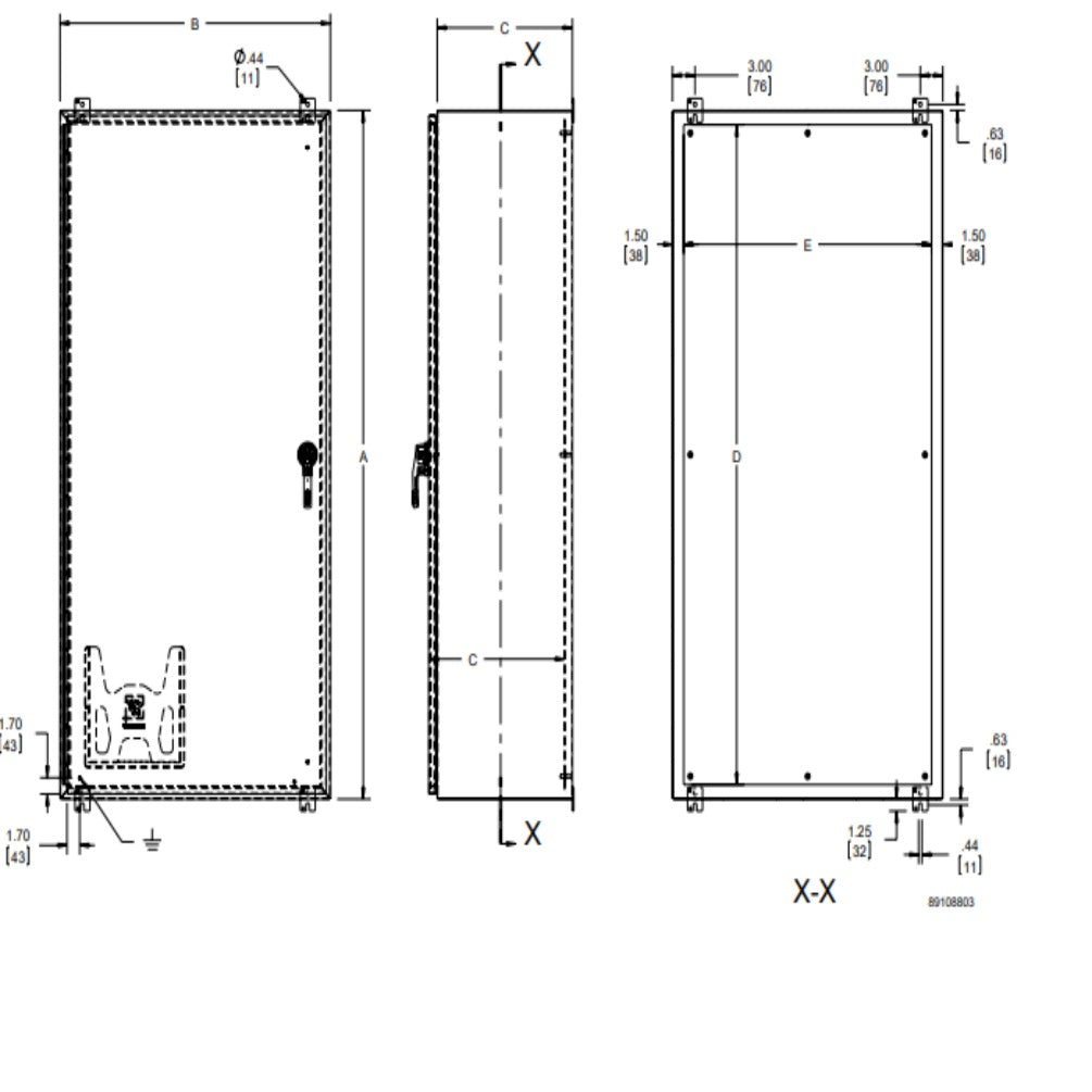 Hoffman A36H30CLP3PT Steel Enclosure for security