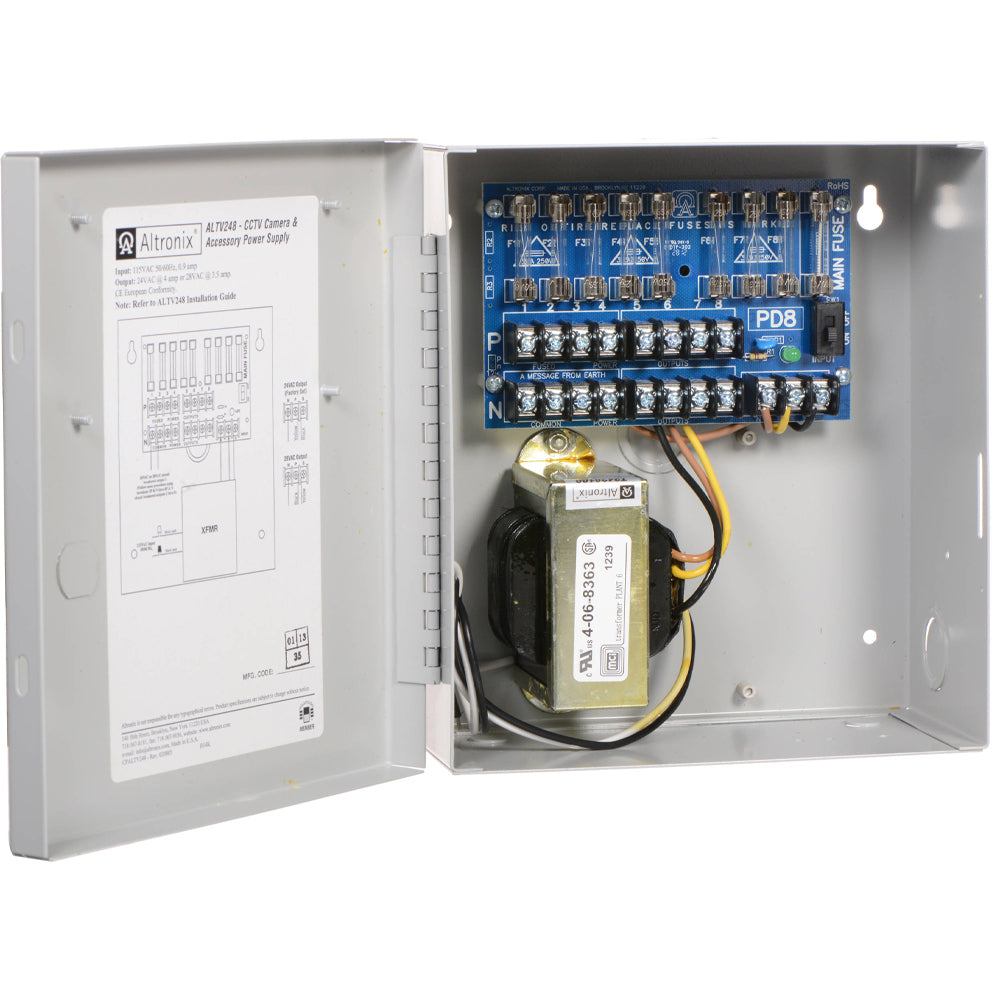 Altronix Power Supply 8 Fuse 24Vac @ 4A (Model: ALTV248)