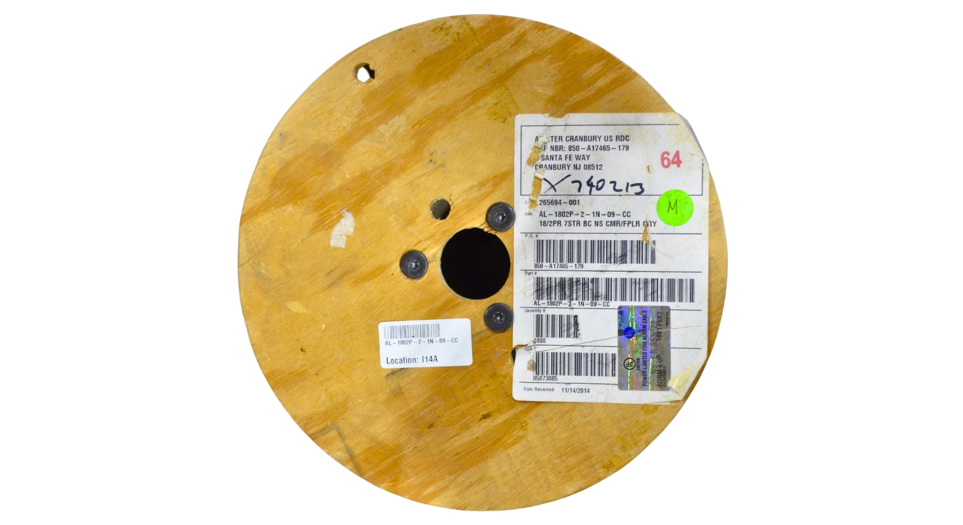 Anixter AL-1802P-2-1N-09-CC 18AWG 7/0152 Bare Copper