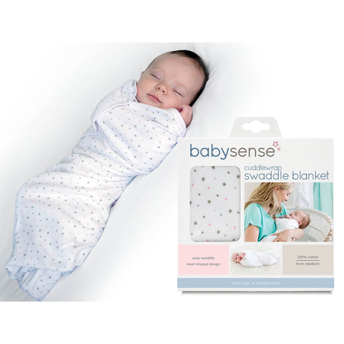Baby Sense Cuddlewrap Swaddle Blanket - Pink