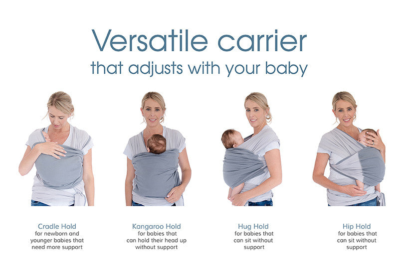 Baby Sense Wrap Carrier - Grey