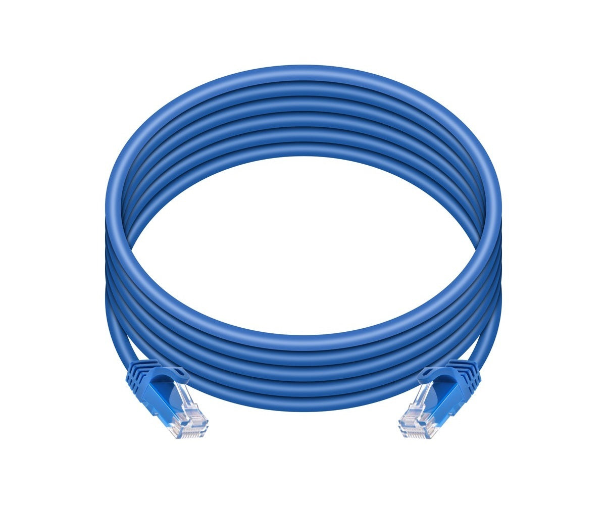 Monoprice CAT6-10-BLUE 10ft. Blue Snagless UTP Molded Flexboot Series Ethernet Cable, Pack of 6