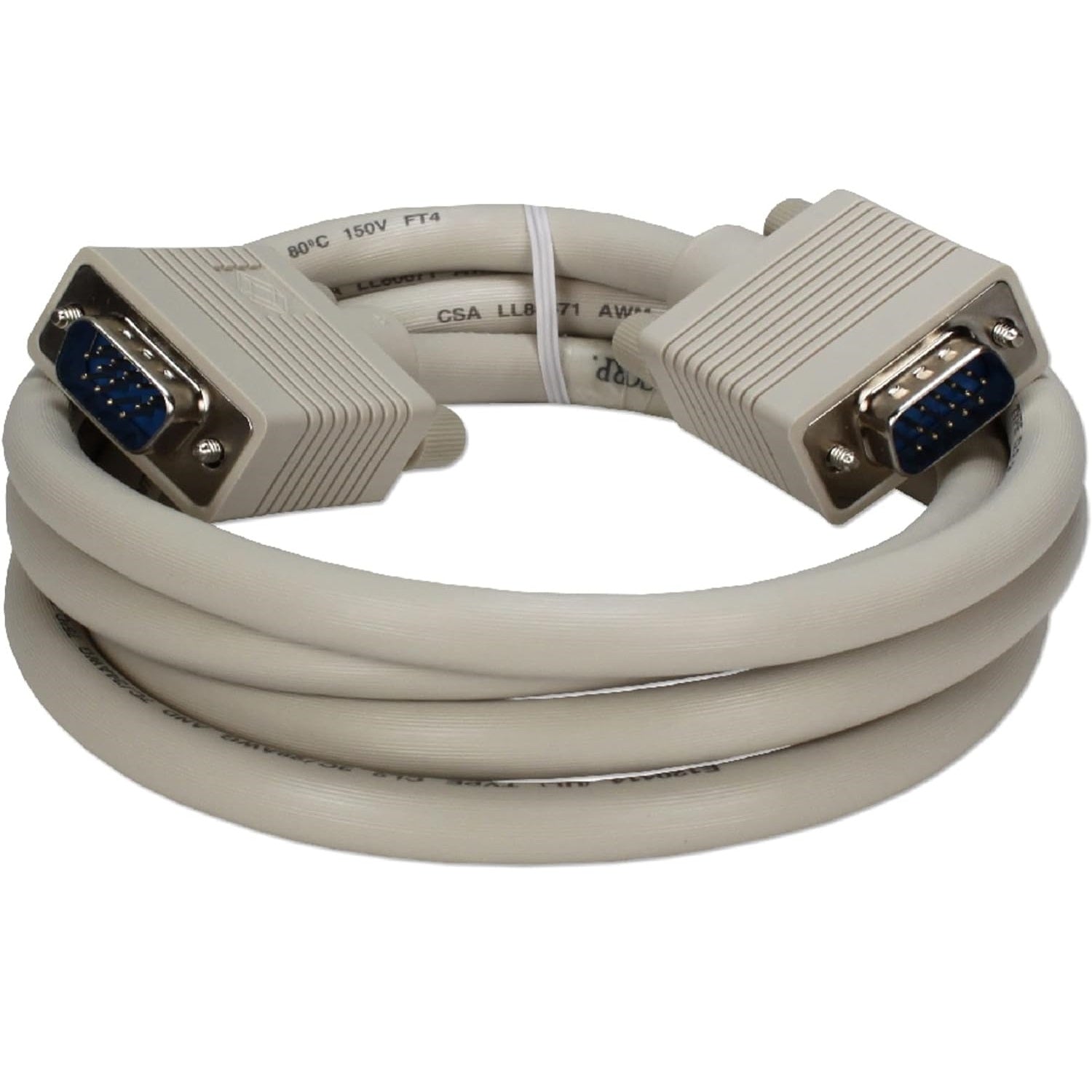 QVS CC388D-10 Premium VGA HD15 Male to Male Tri-Shield Cable