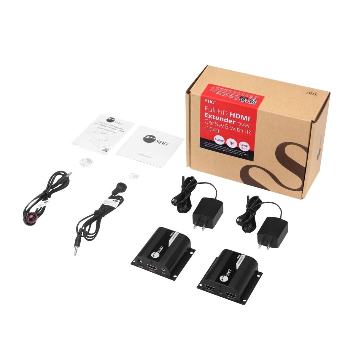 SIIG CE-H26011-S1 Full HD HDMI Extender over Cat5e/6 with IR - 164ft