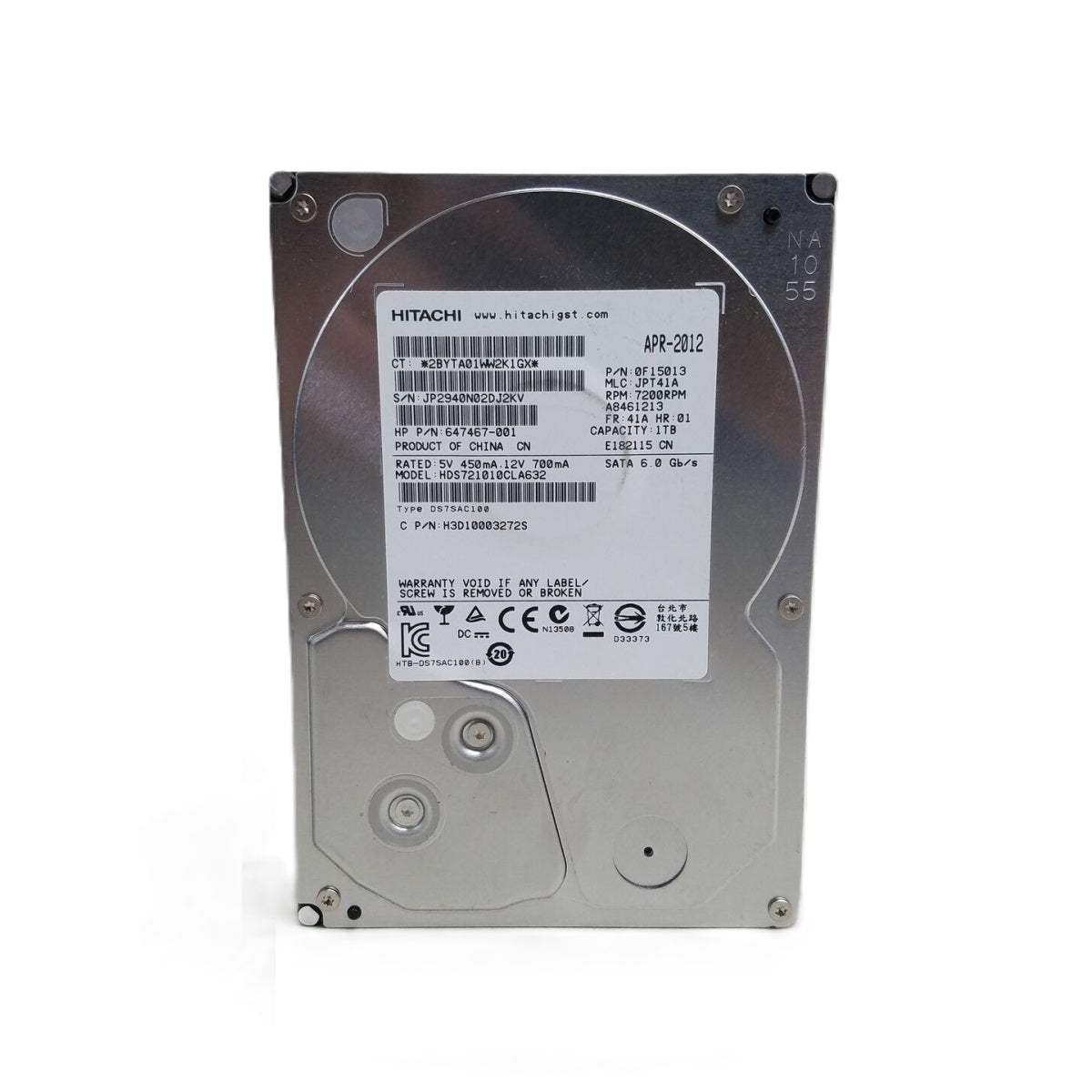 Hitachi 1TB 7200RPM 3.5" SATA Desktop Hard Drive HDS721010CLA632 0F15013