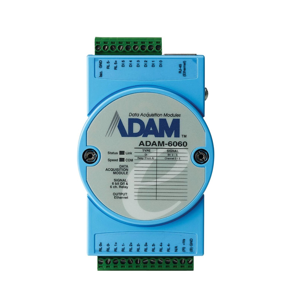 Advantech Corp ADAM-6060-D 6-ch Digital Input and 6-ch Relay Modbus TCP Module