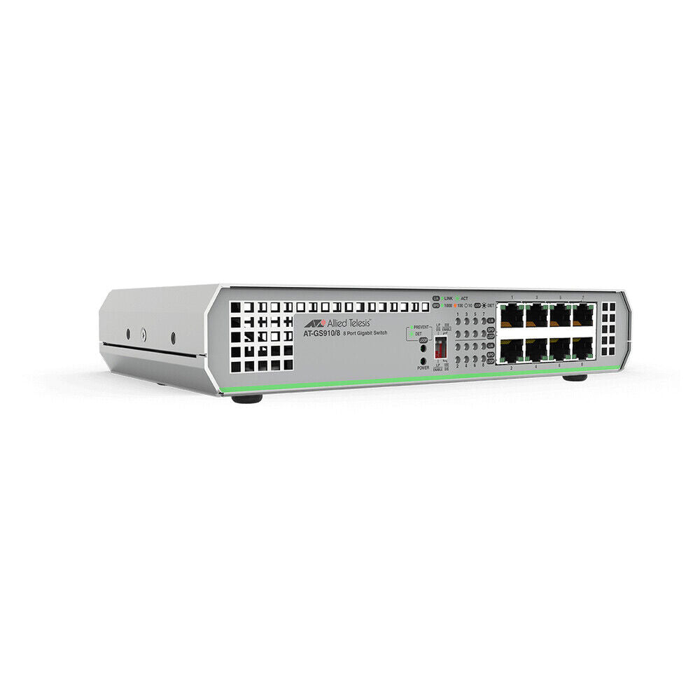 Allied Telesis AT-GS910/8-10 CentreCOM 8-port Unmanaged Gigabit Ethernet Switch